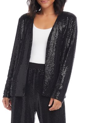 Karen Kane Women's Open Front Sequin Jacket | belk