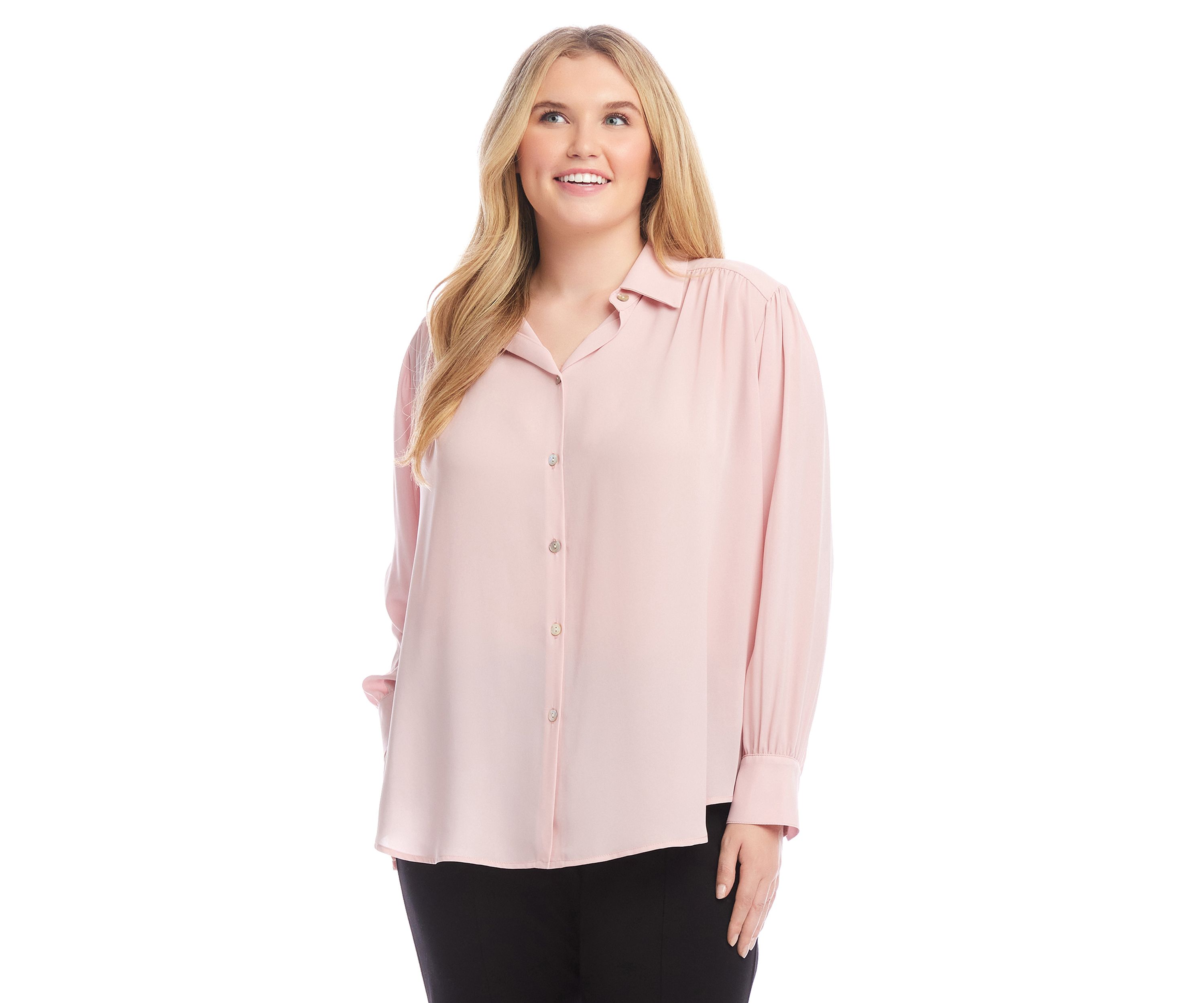 Plus Size Dropped Shoulder Blouse