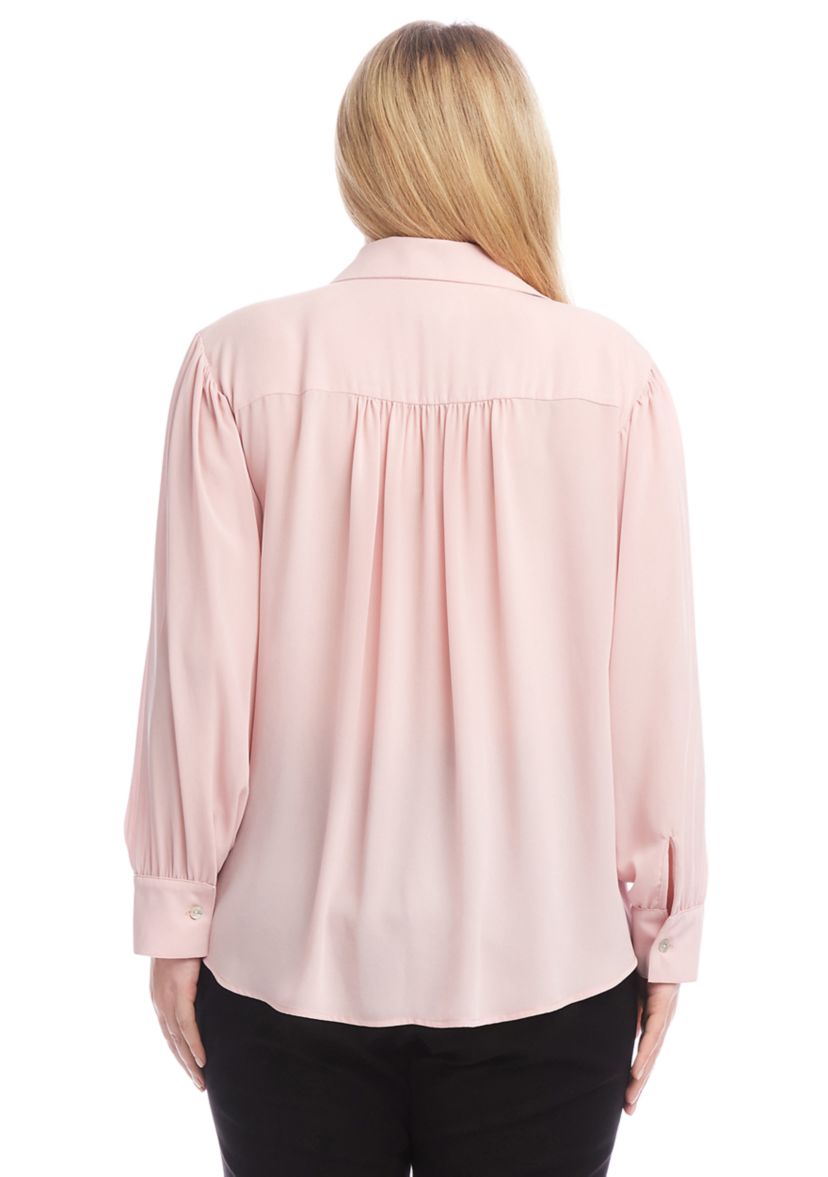 Plus Size Dropped Shoulder Blouse