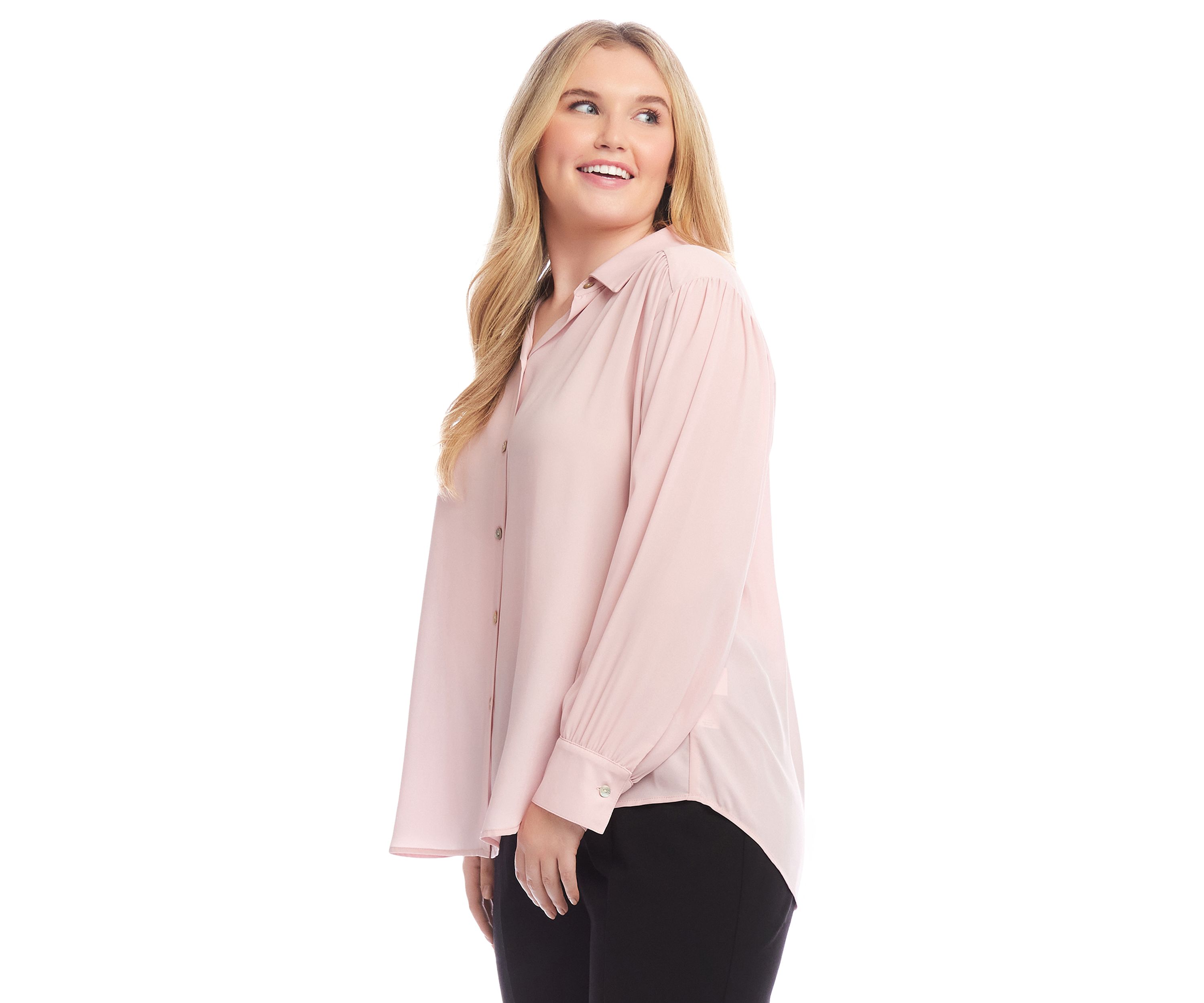 Plus Size Dropped Shoulder Blouse