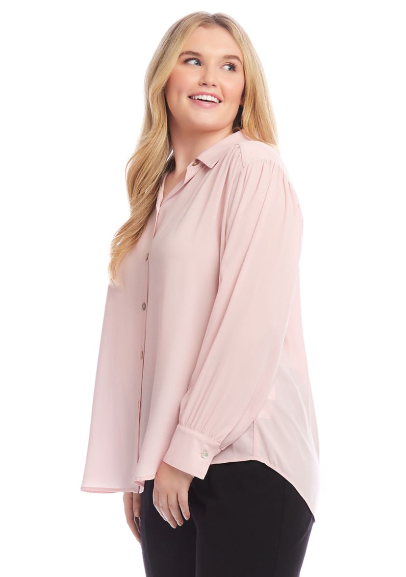 Plus Size Dropped Shoulder Blouse