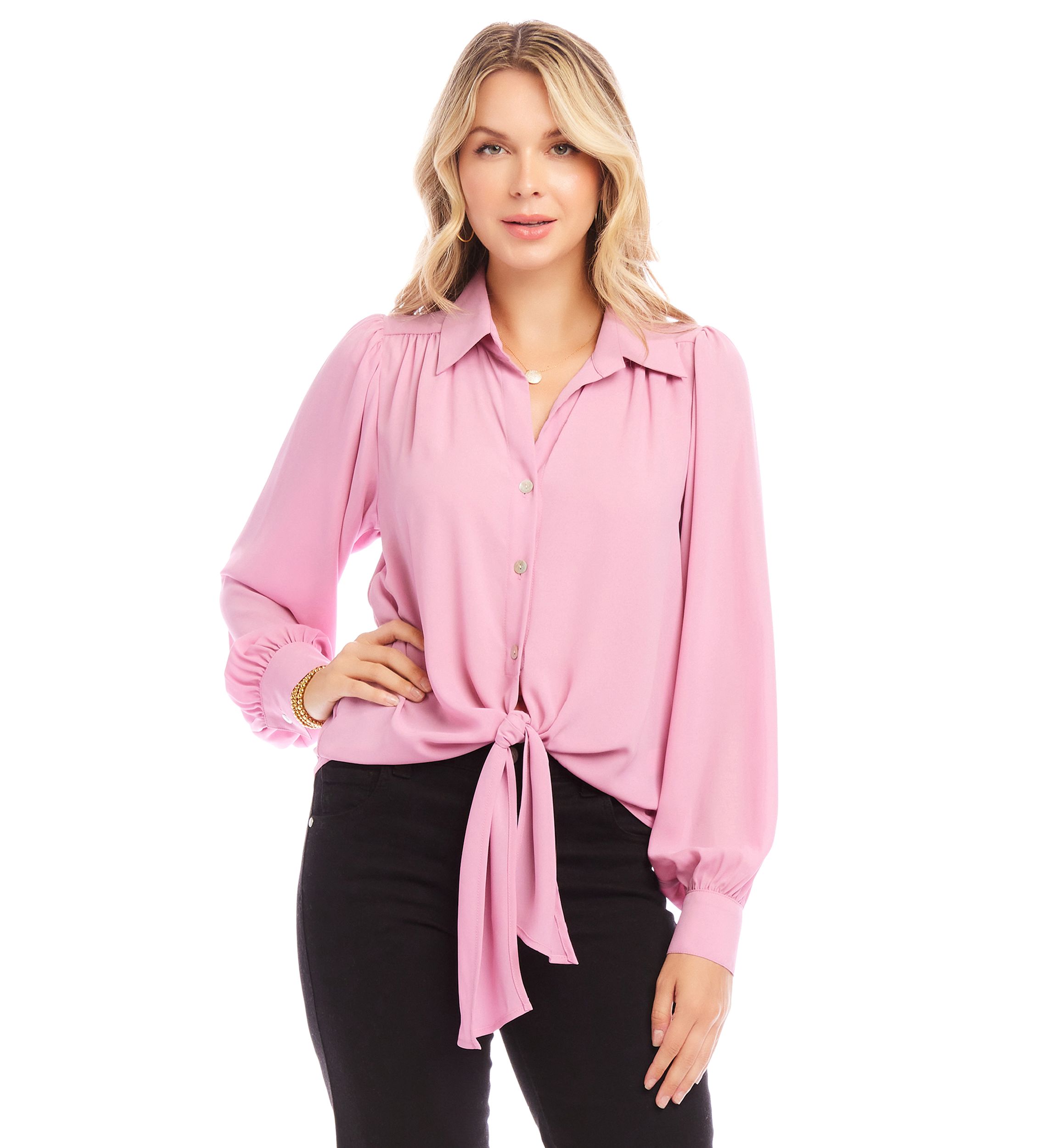 Petite Size Tie Front Top