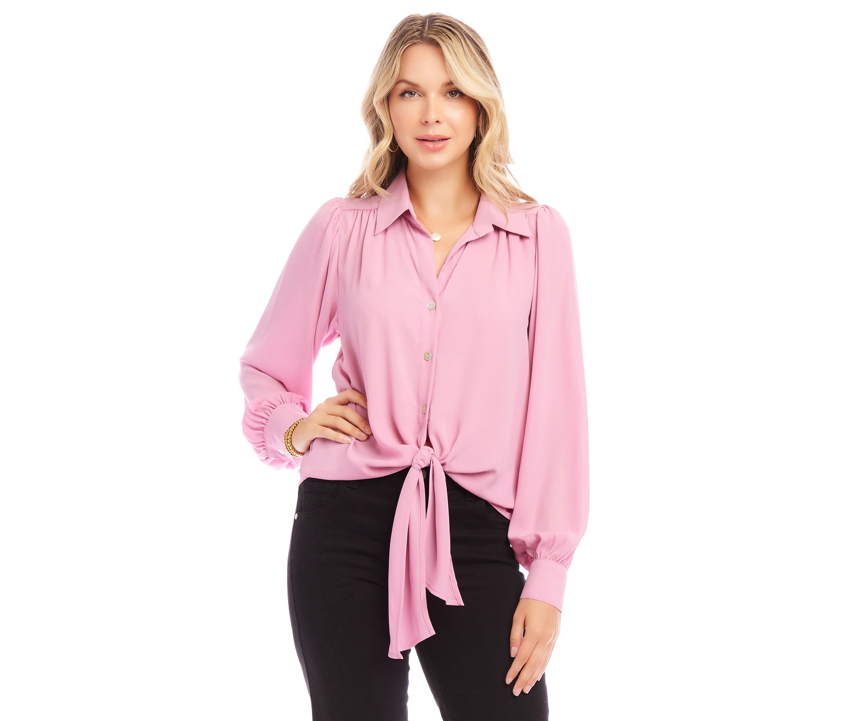 Petite Size Tie Front Top