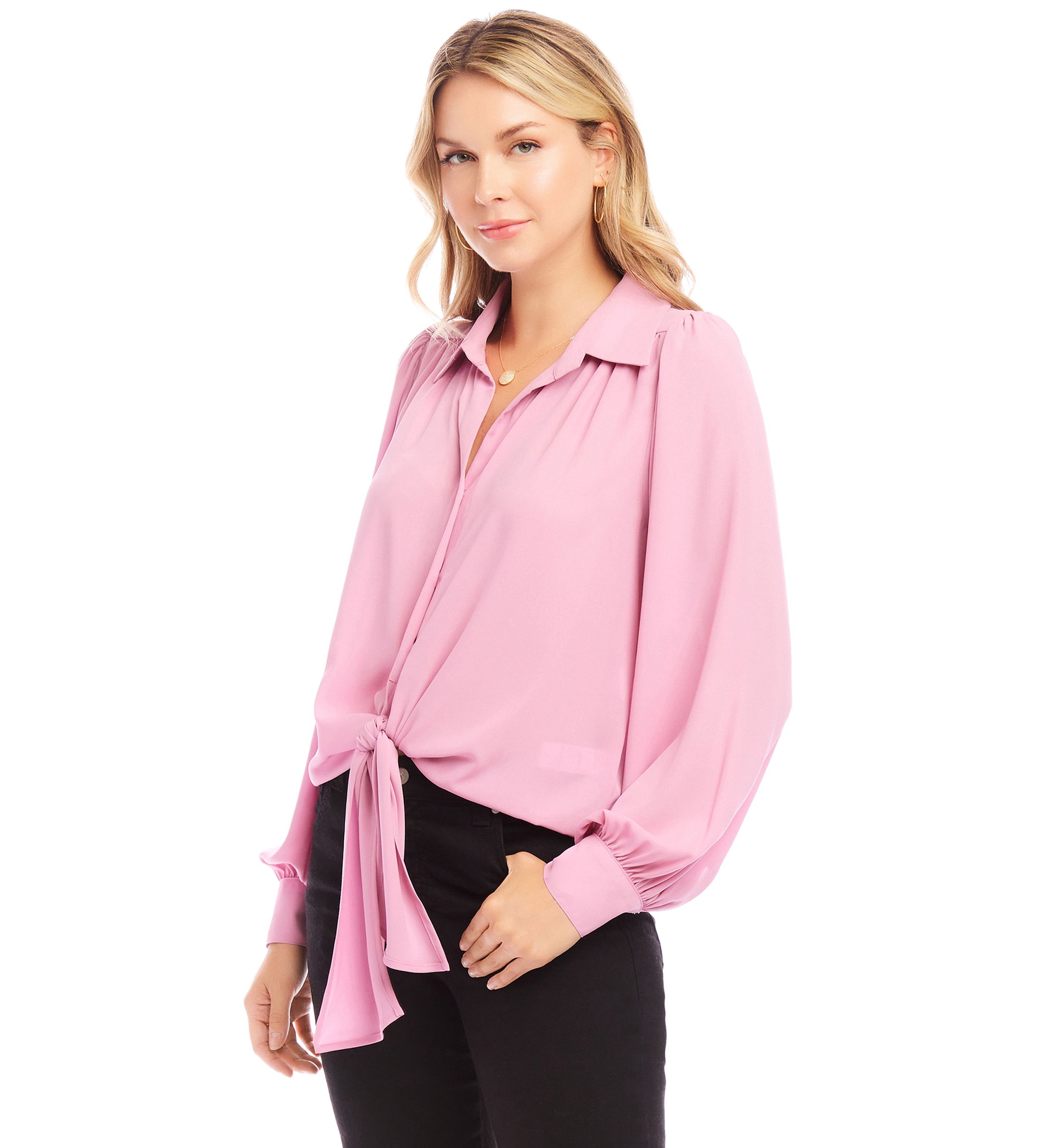 Petite Size Tie Front Top