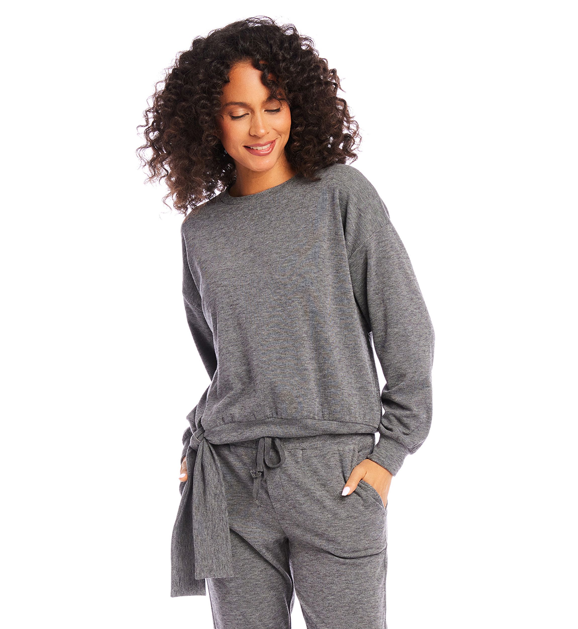 Womens Side Tie Sweatshirt