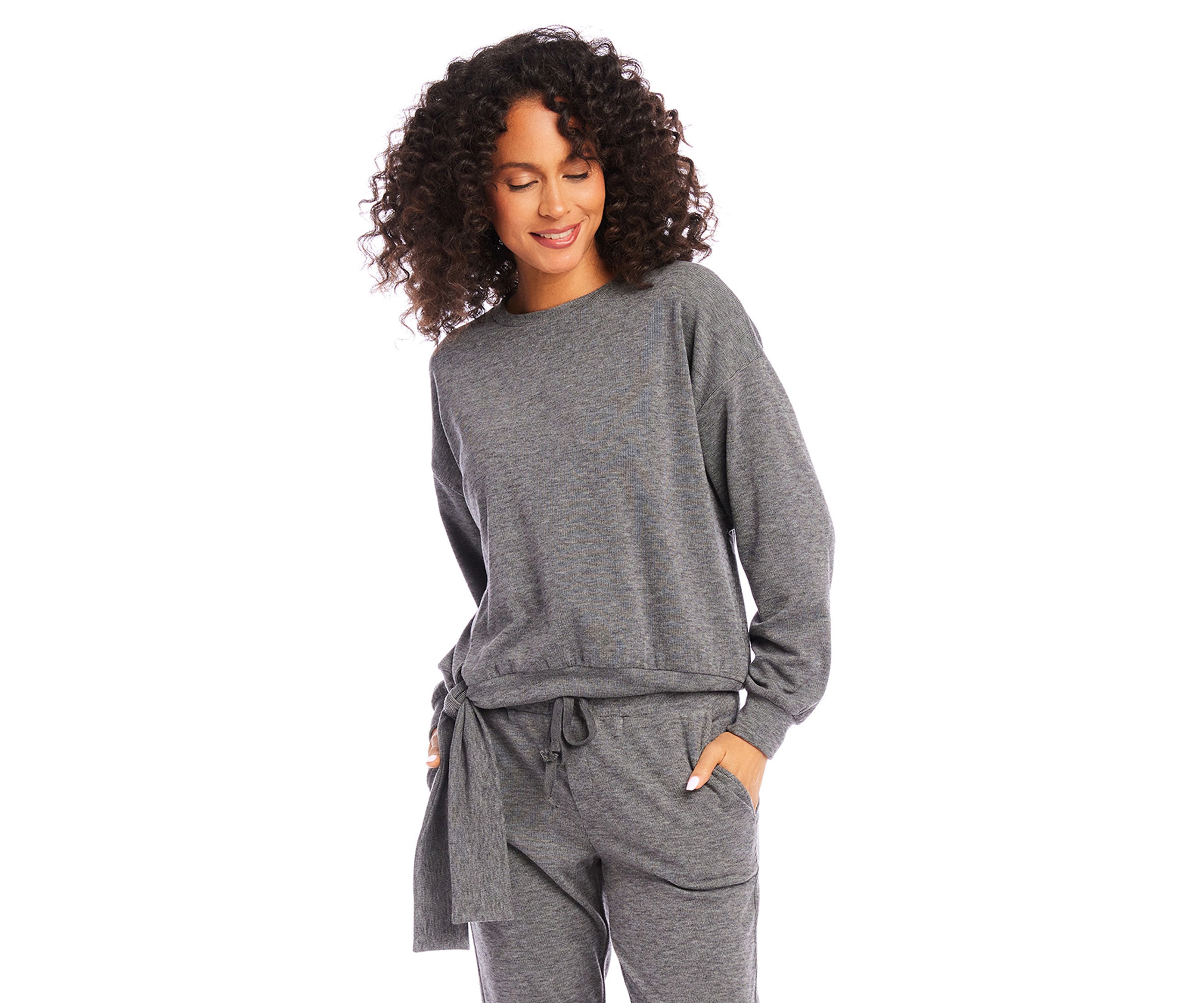 Womens Side Tie Sweatshirt