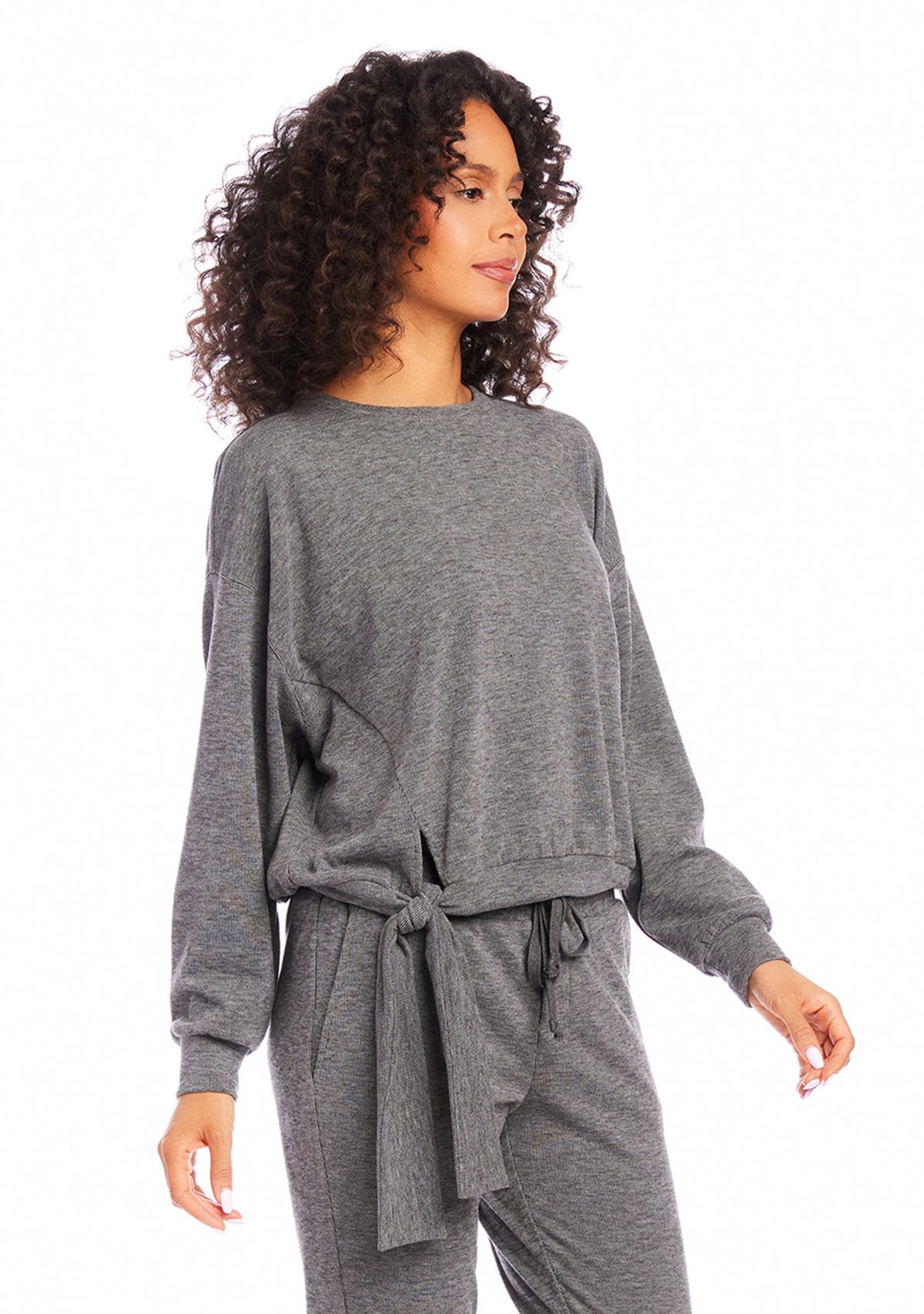 Womens Side Tie Sweatshirt