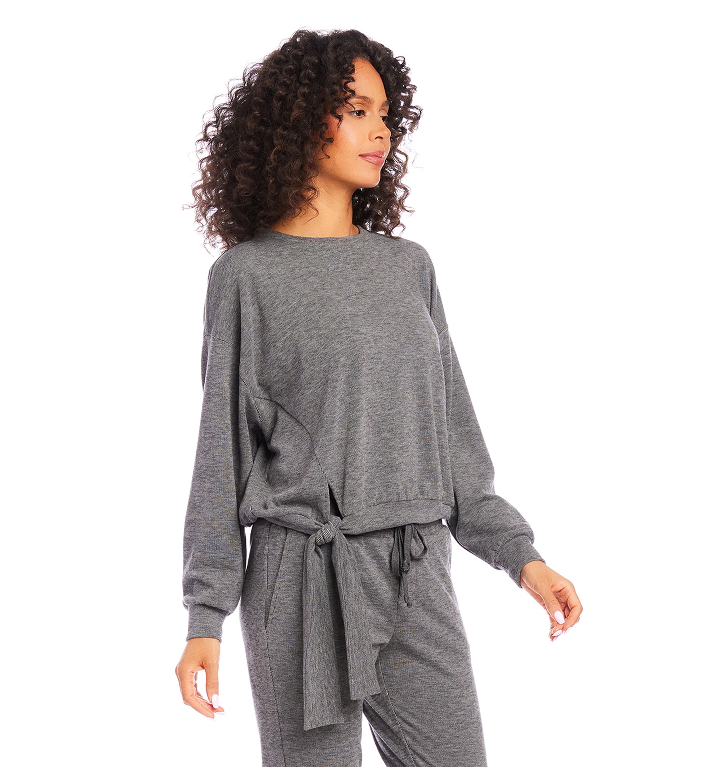 Womens Side Tie Sweatshirt