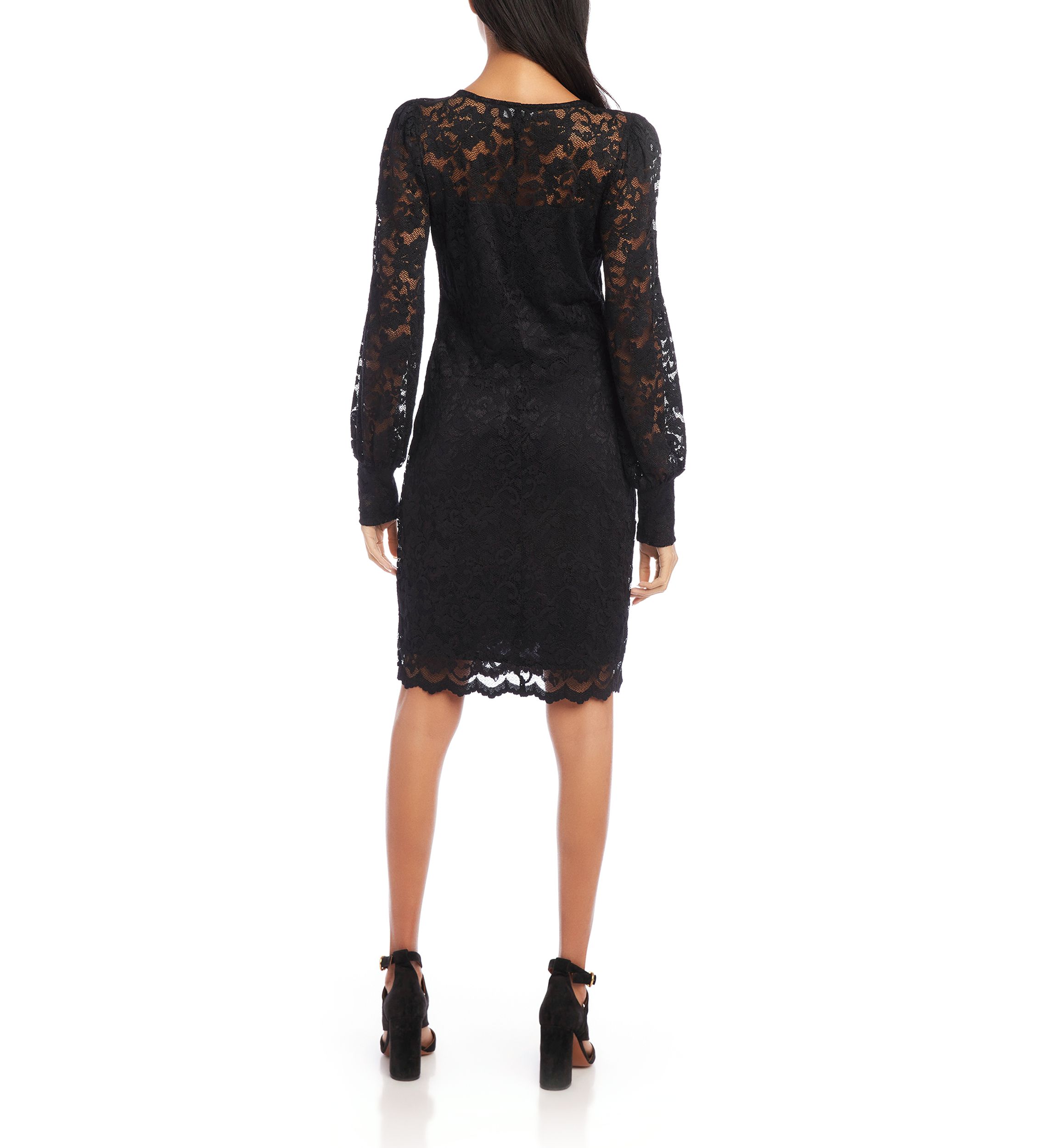Womens Lace Boat Neck Dress