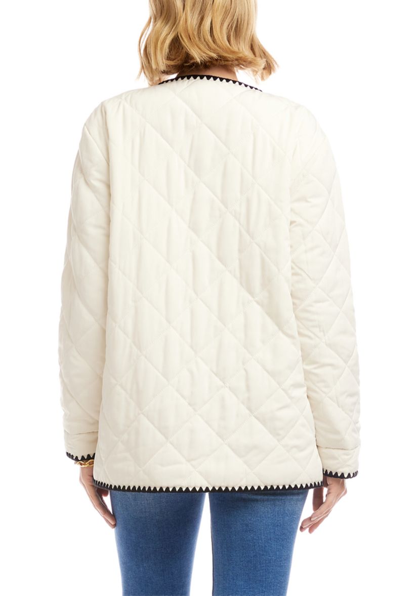 Womens Edge Stitch Quilted Jacket 