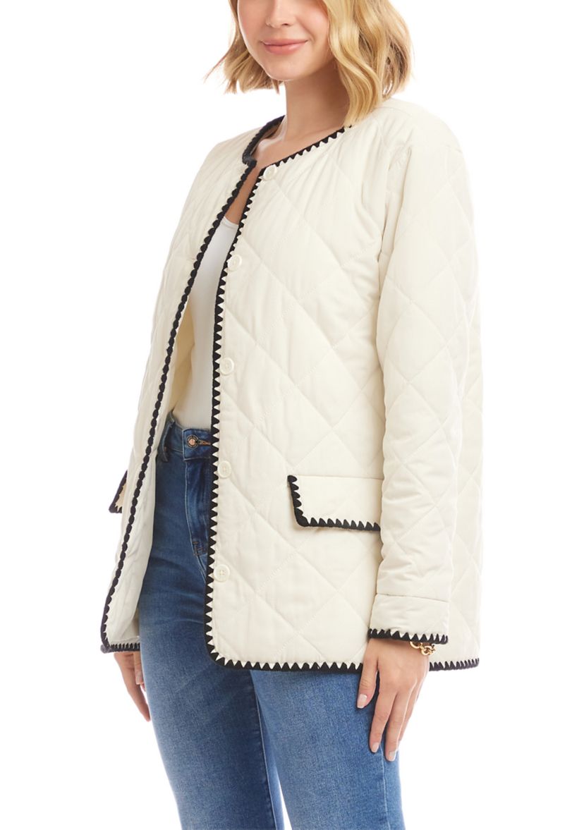 Womens Edge Stitch Quilted Jacket 
