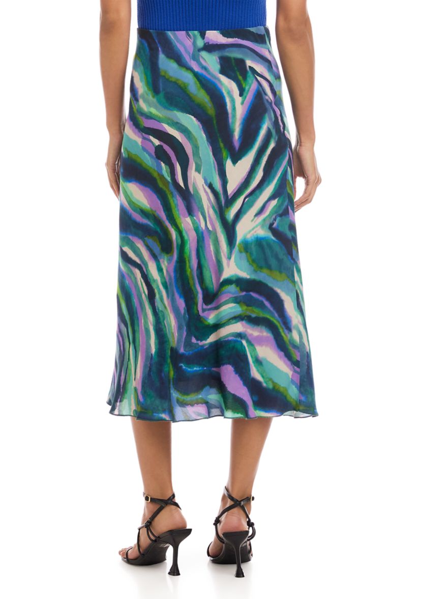 Womens Bias Cut Midi Skirt