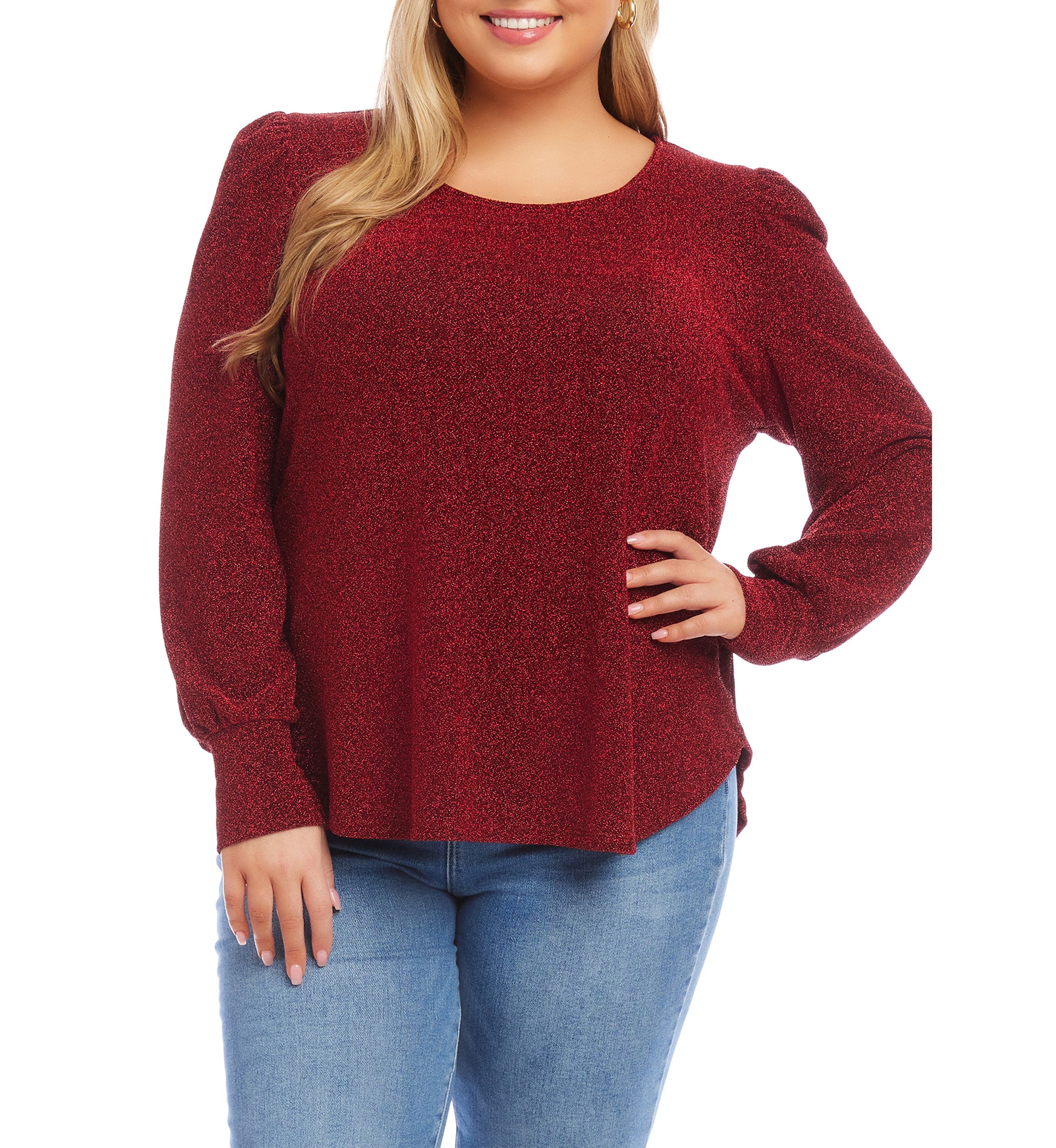 Plus Size Puff Sleeve Top