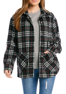 Karen Kane Women's Plaid Shirt Jacket | belk