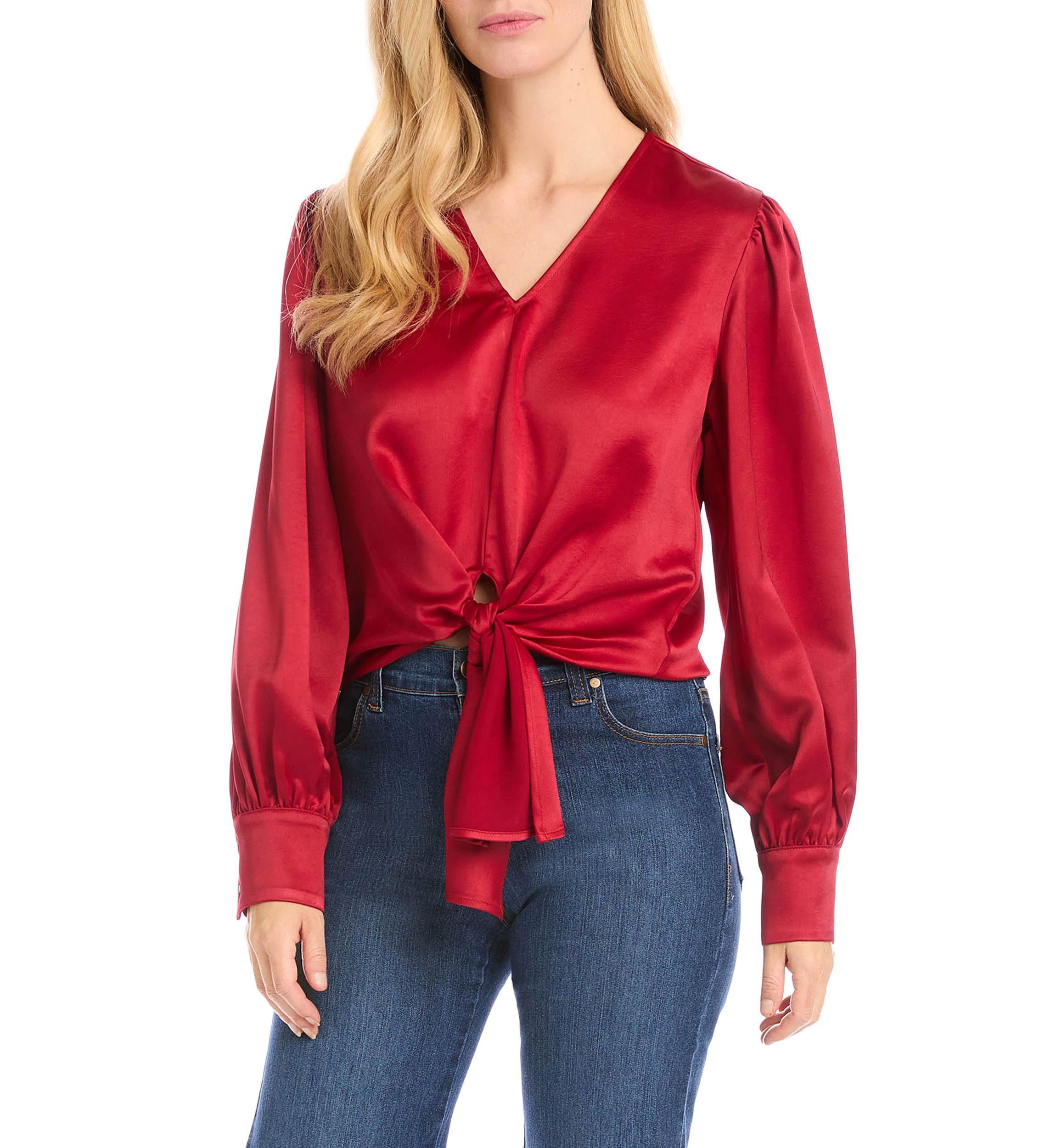 Womens Tie Front Blouse