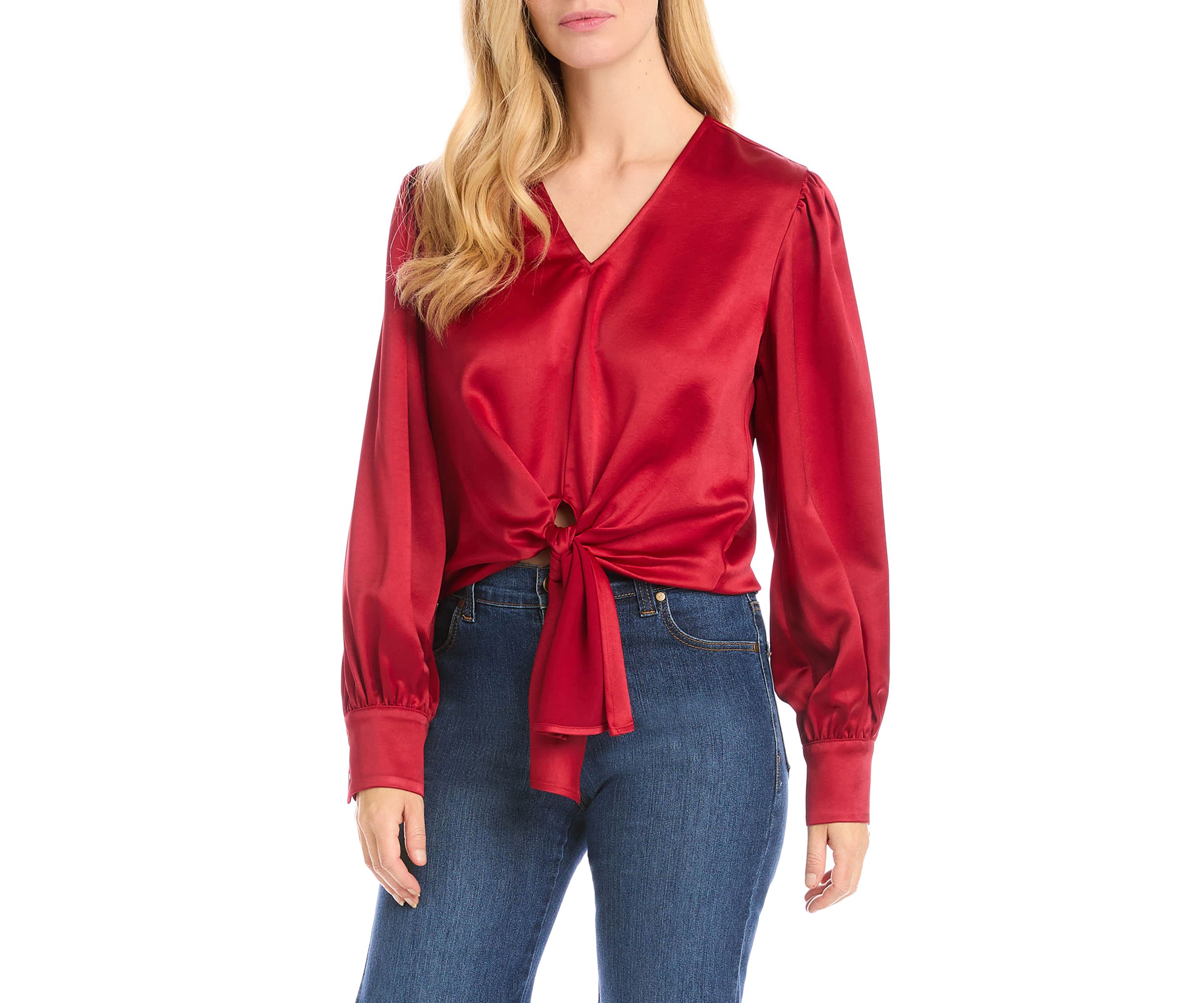 Womens Tie Front Blouse
