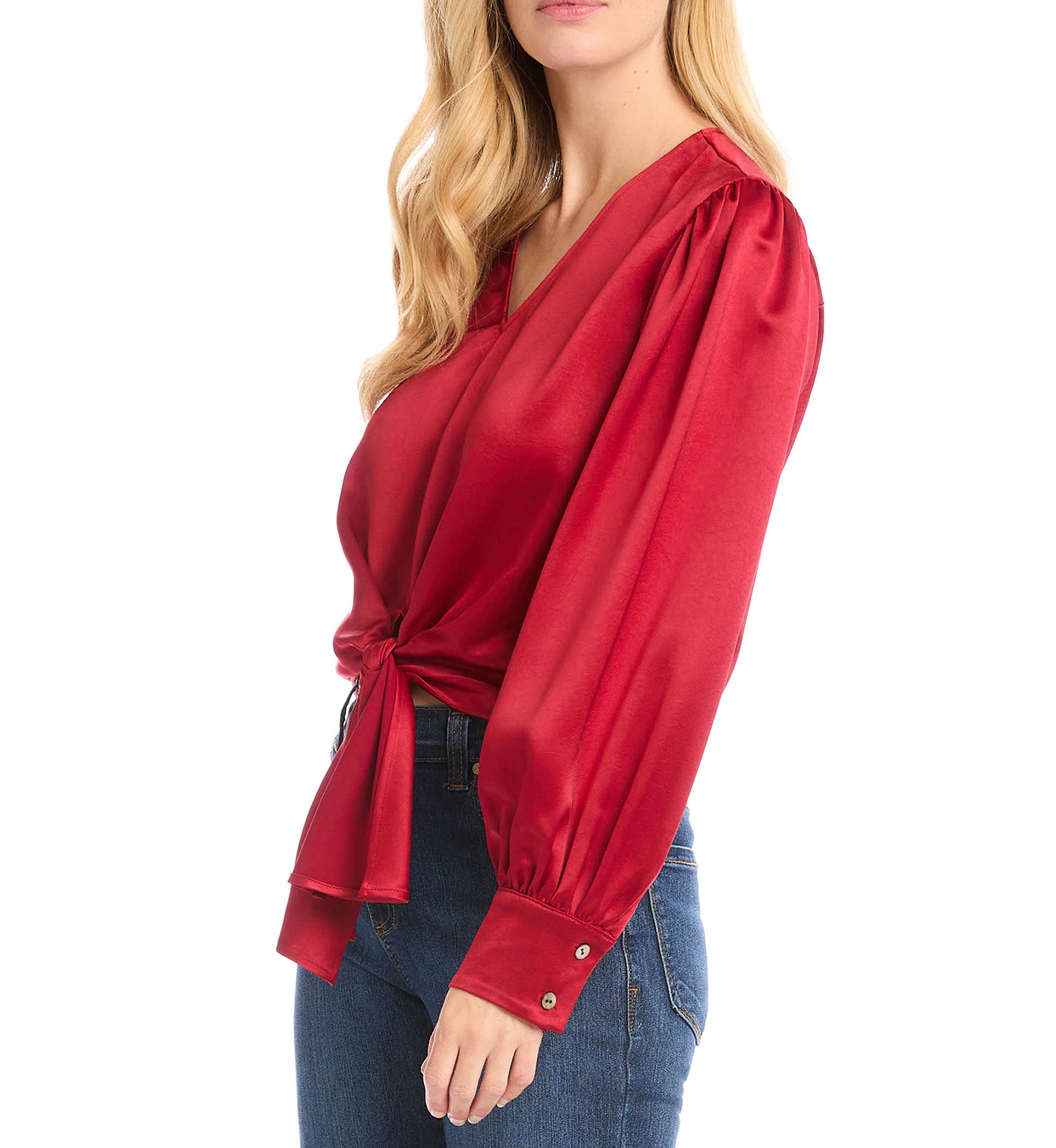 Womens Tie Front Blouse