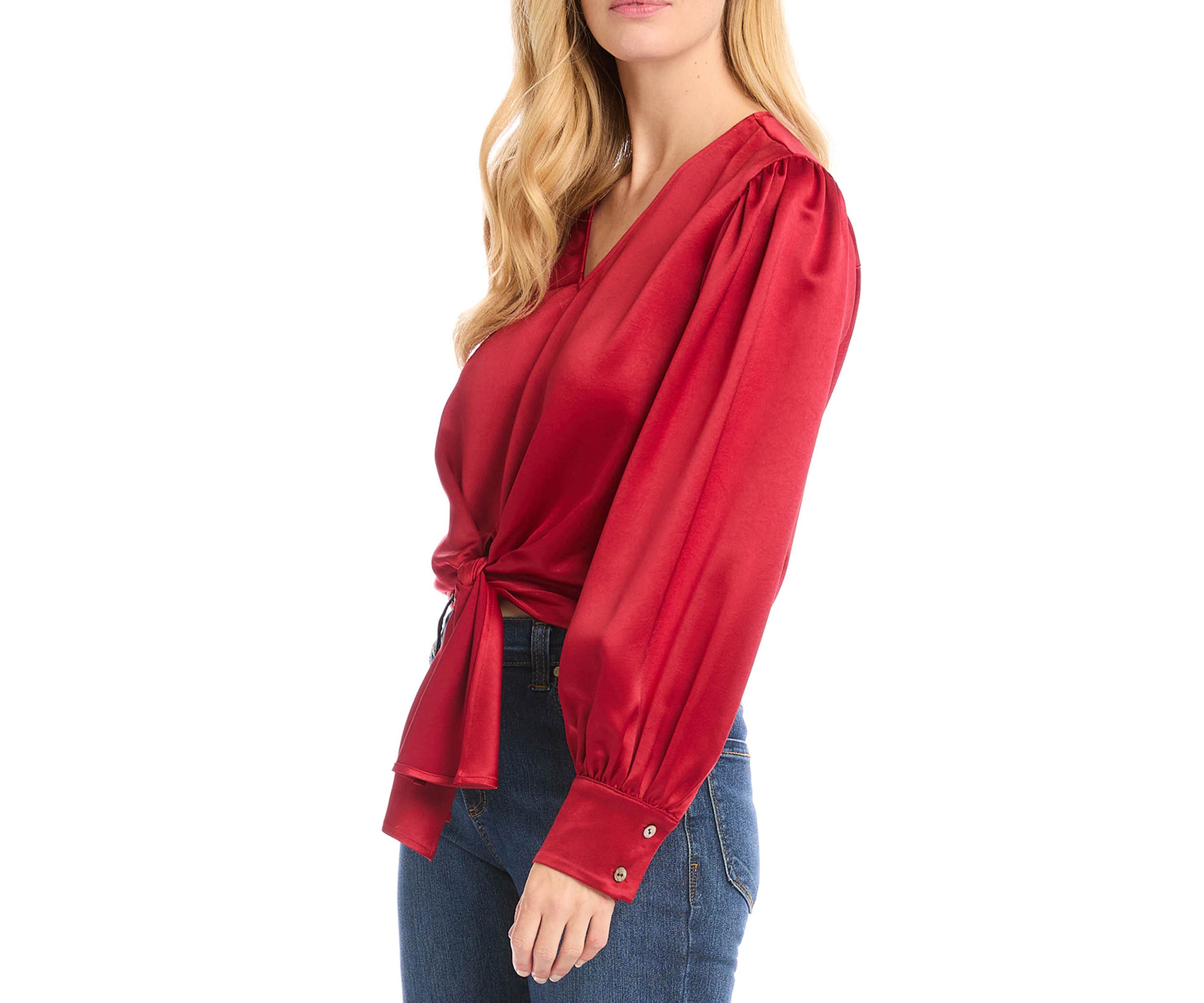 Womens Tie Front Blouse