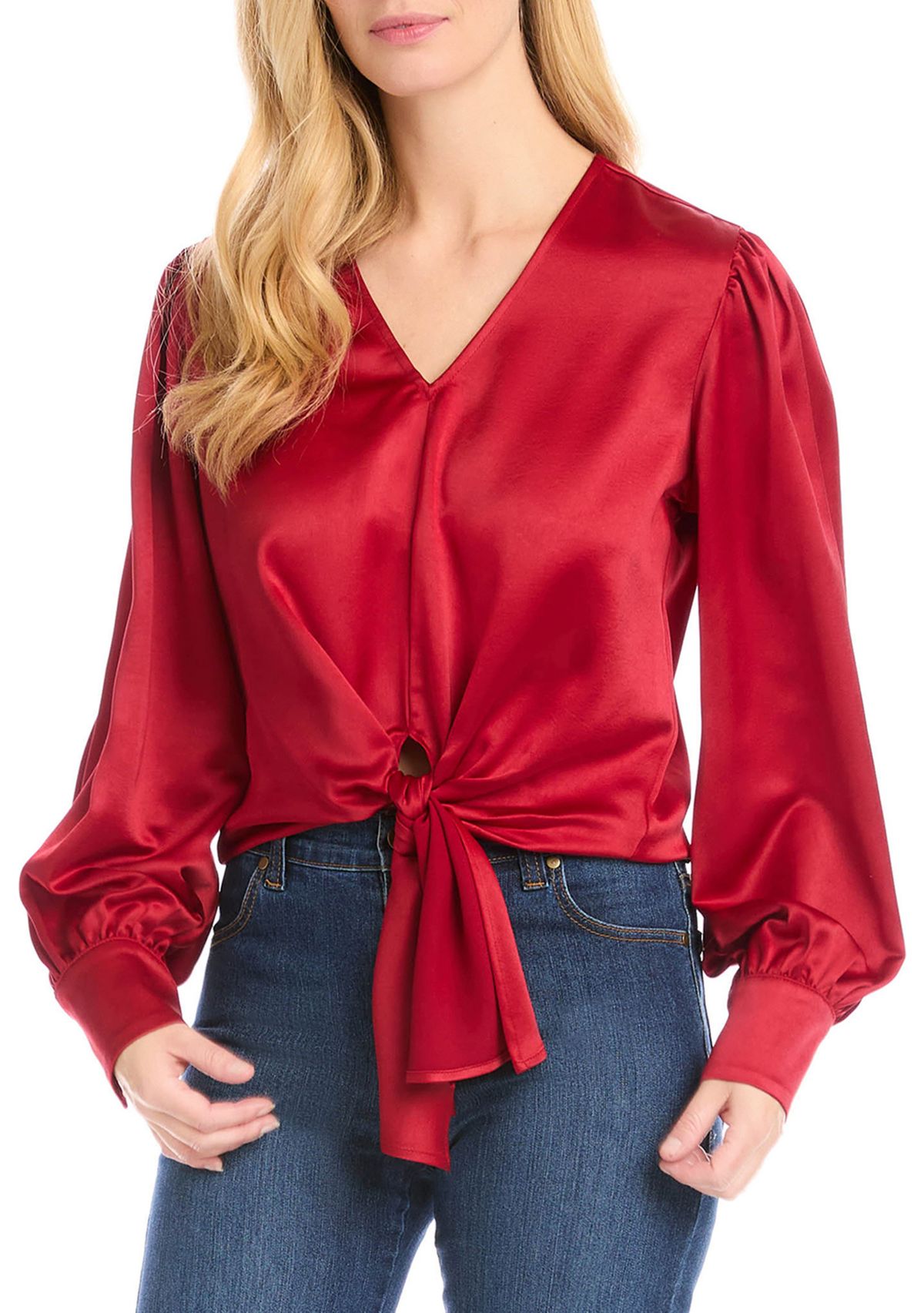 Womens Tie Front Blouse