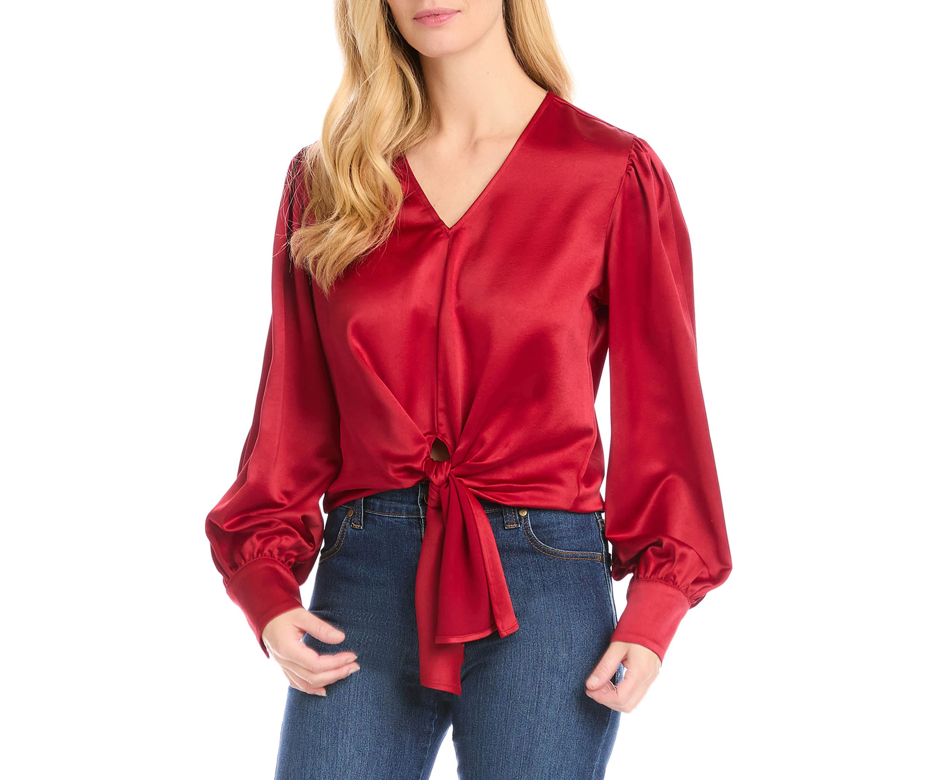Womens Tie Front Blouse