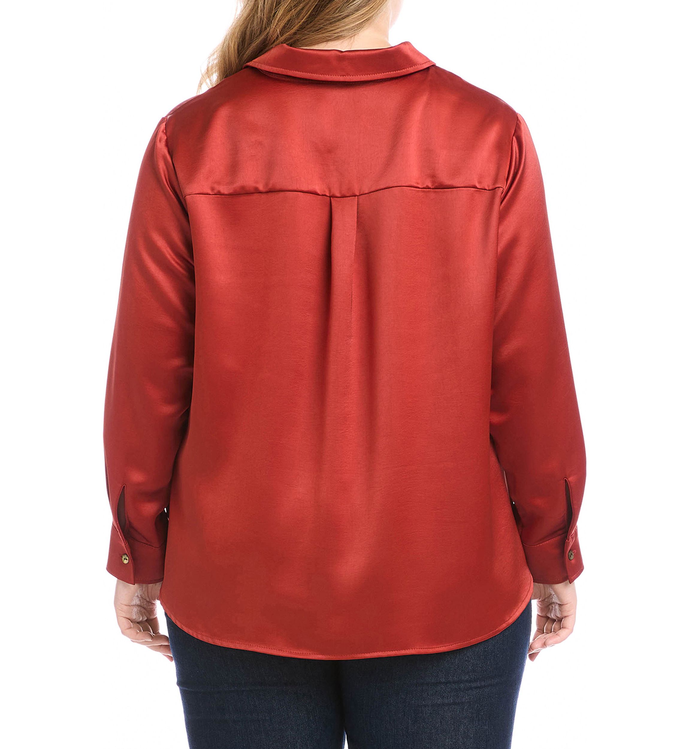 Plus Size Long Sleeve Button Up Shirt