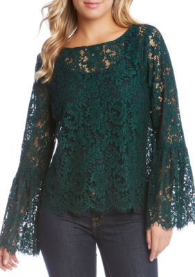 bell sleeve lace top