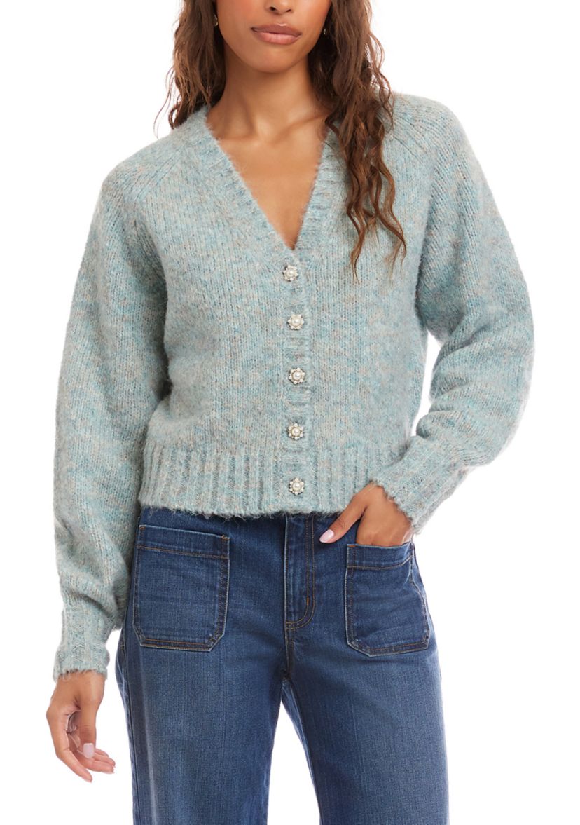 Karen Kane Pearl Button Cardigan Sweater | Belk