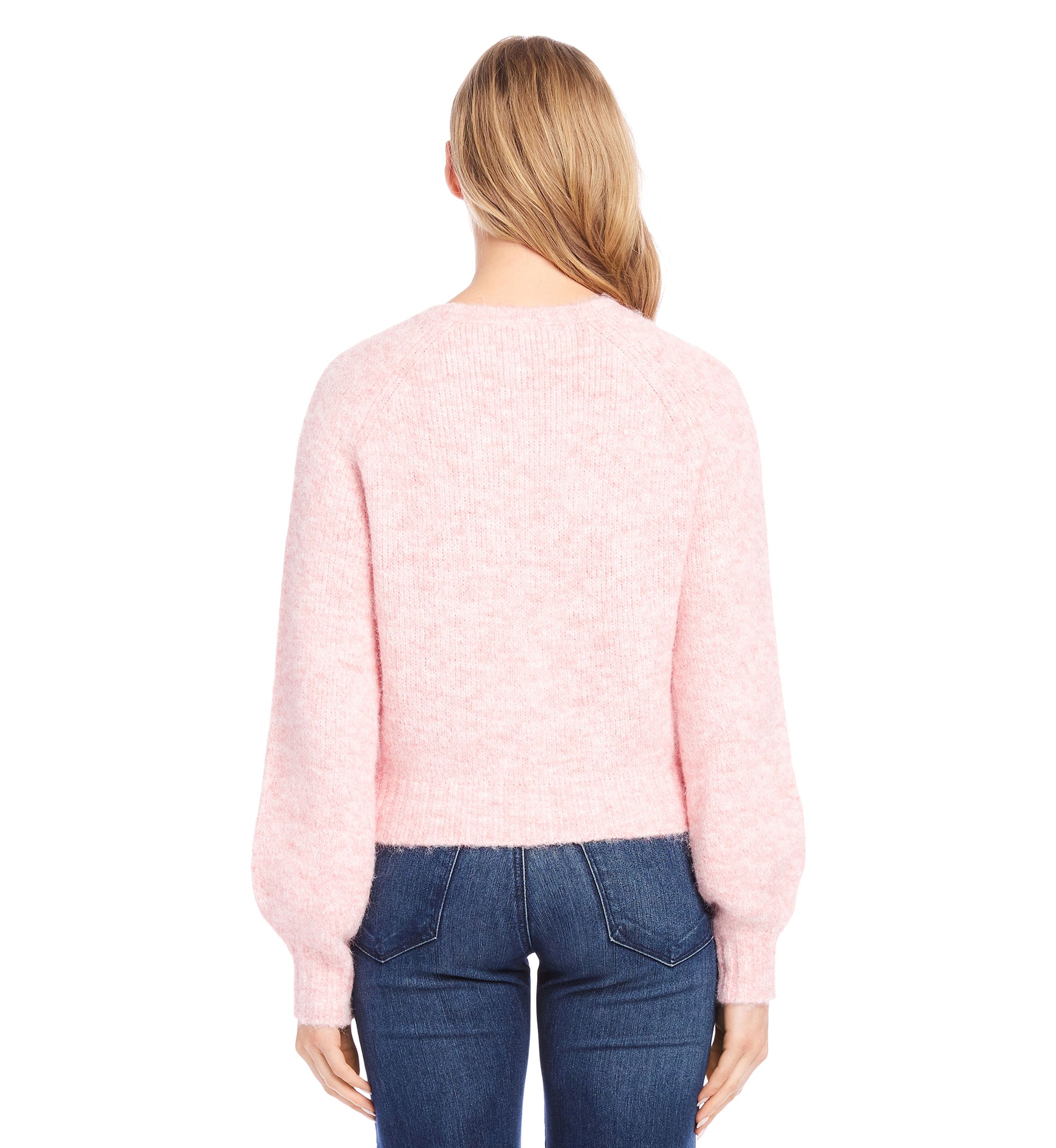 Womens Pearl Button Cardigan Sweater