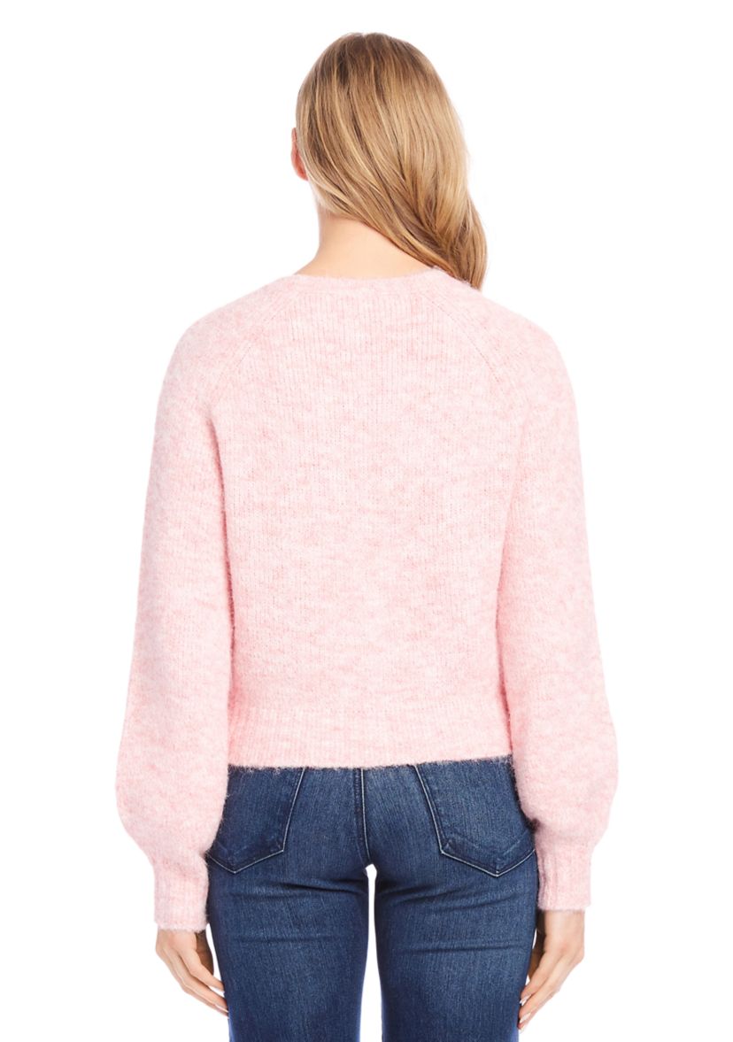 Womens Pearl Button Cardigan Sweater