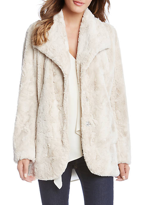Karen Kane Faux Fur Coat | belk