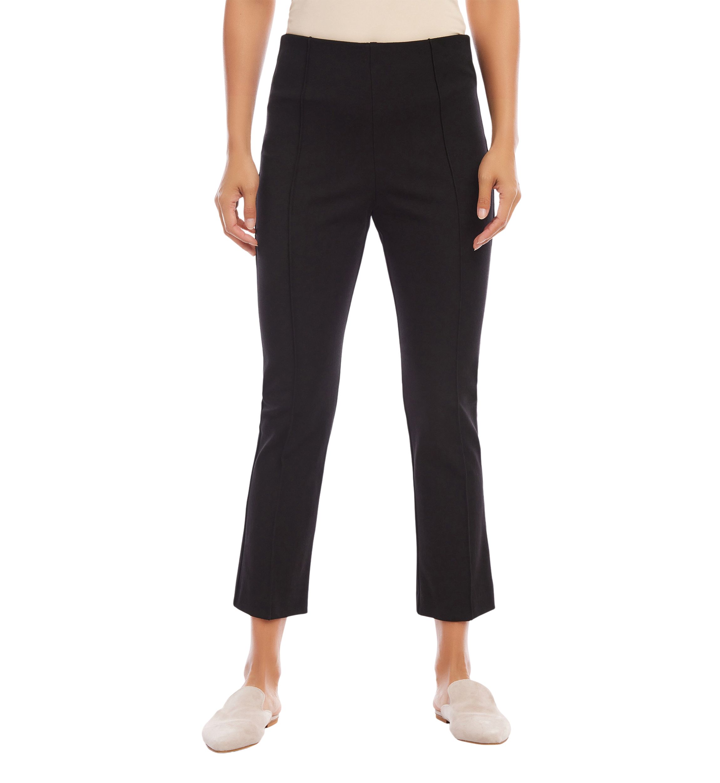 Petite Cropped Pintuck Pants