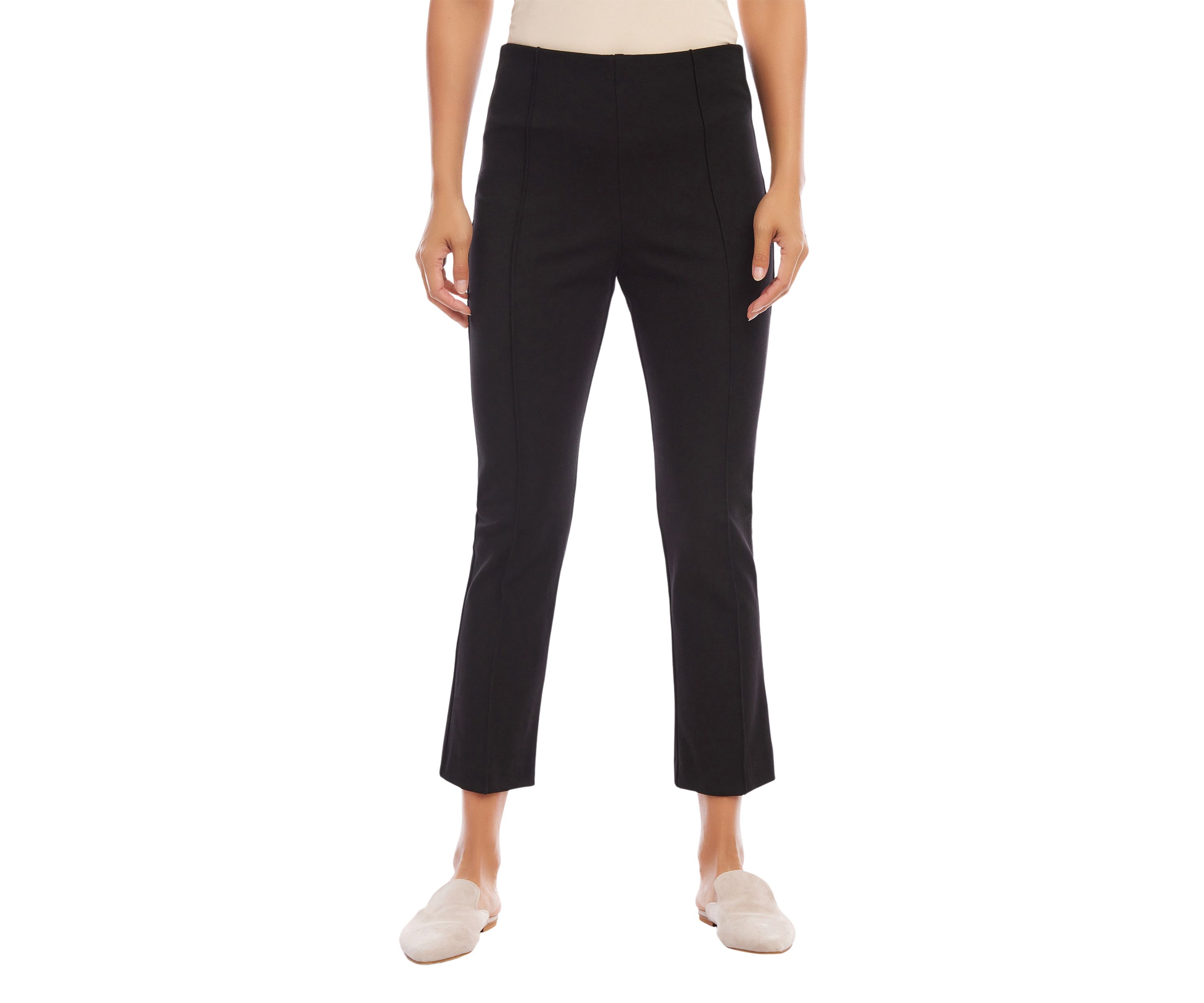 Petite Cropped Pintuck Pants
