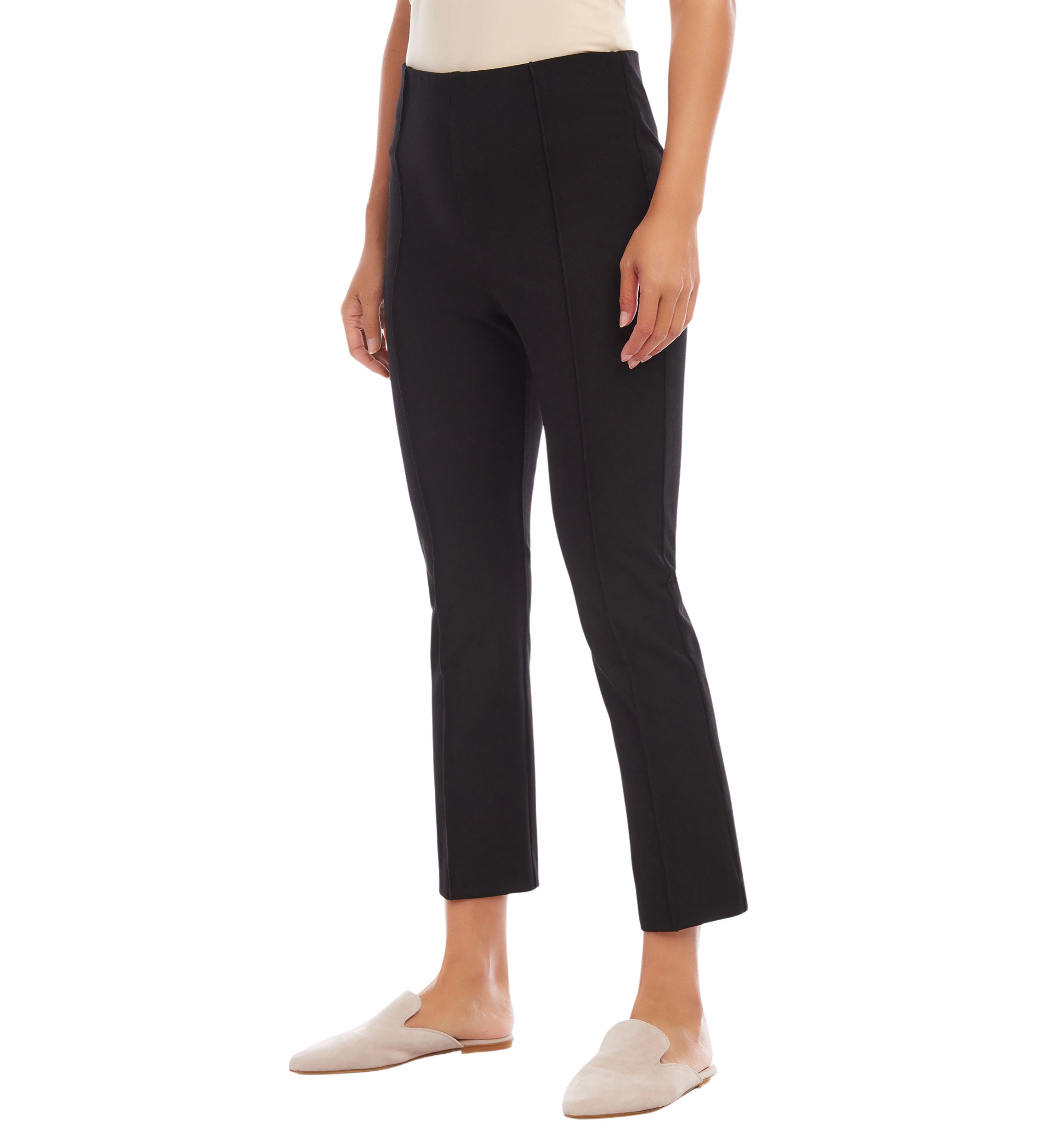 Petite Cropped Pintuck Pants