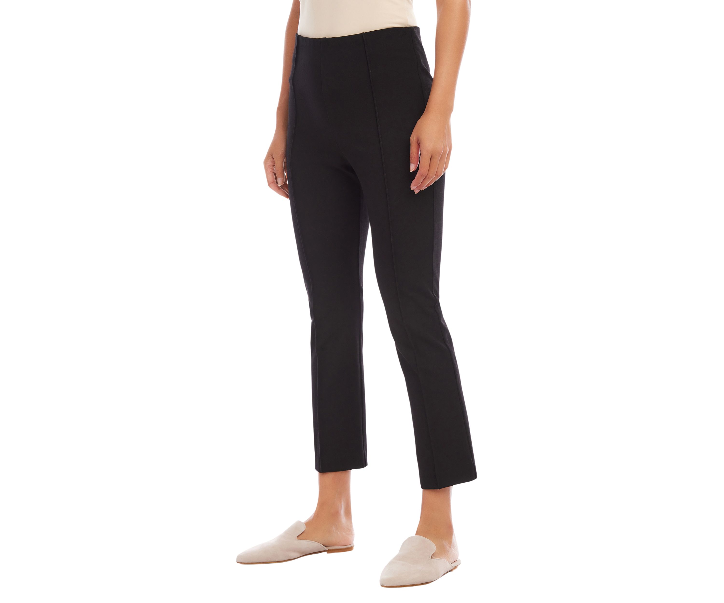 Petite Cropped Pintuck Pants