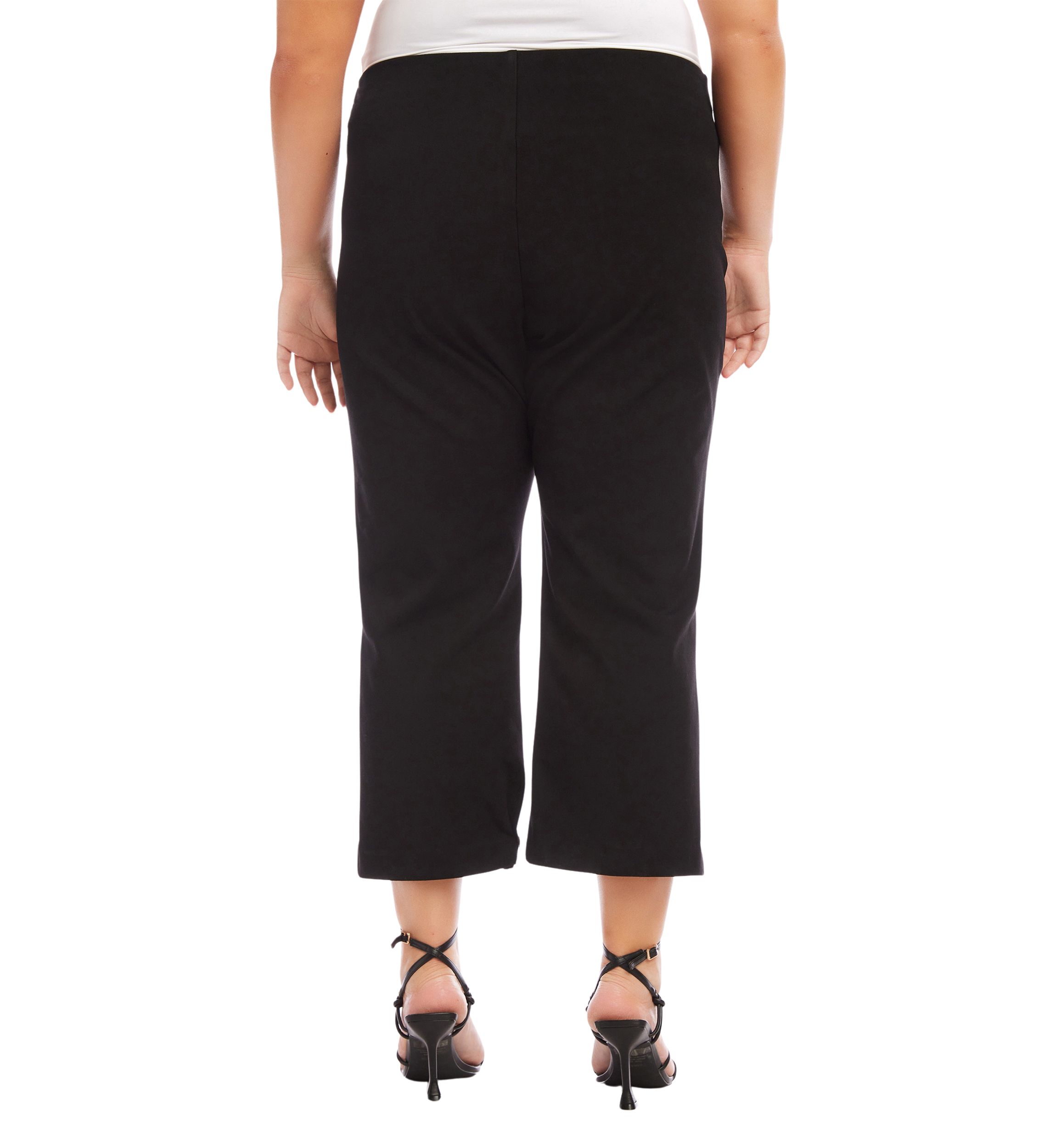 Plus Size Cropped Pintuck Pants