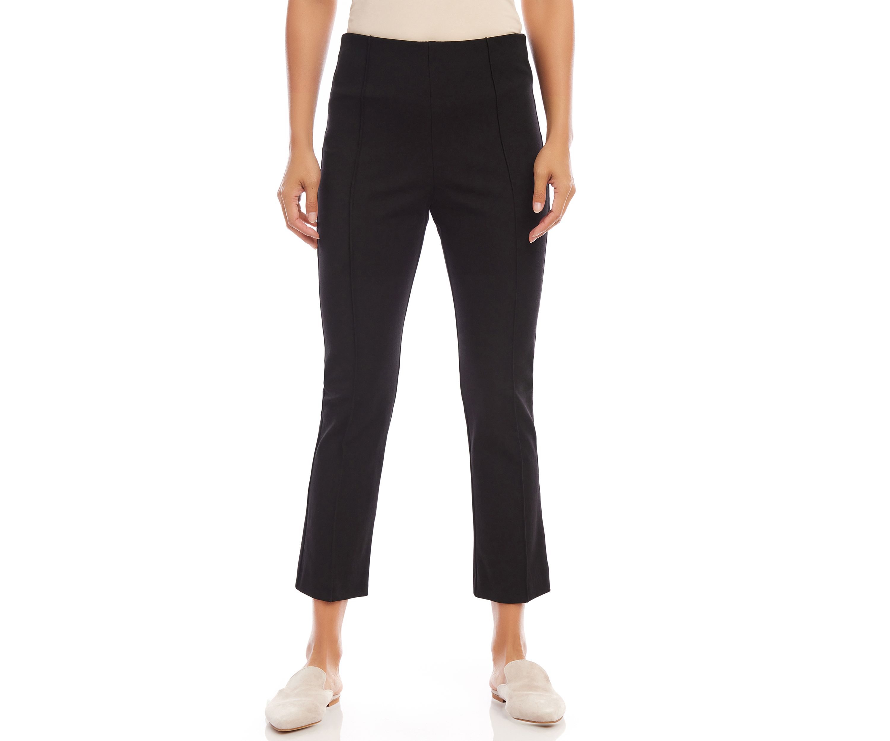 Womens Cropped Pintuck Pants