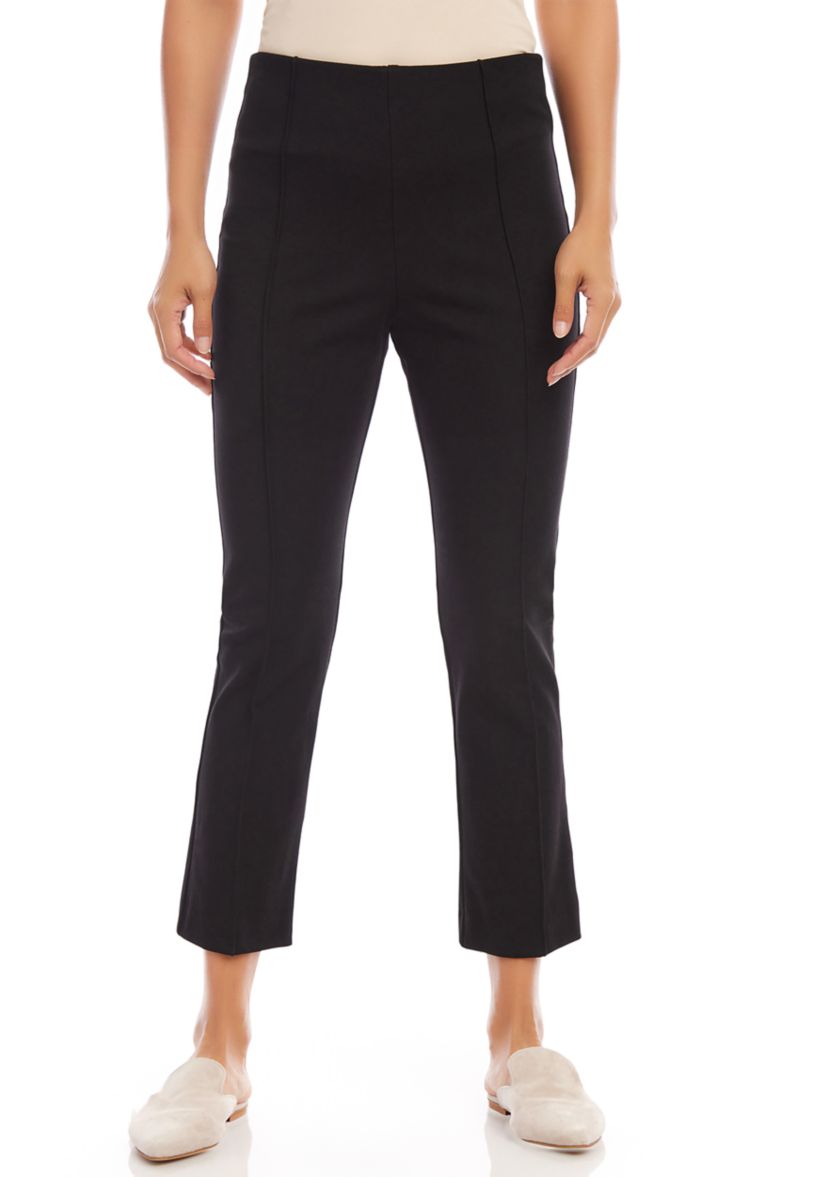 Womens Cropped Pintuck Pants