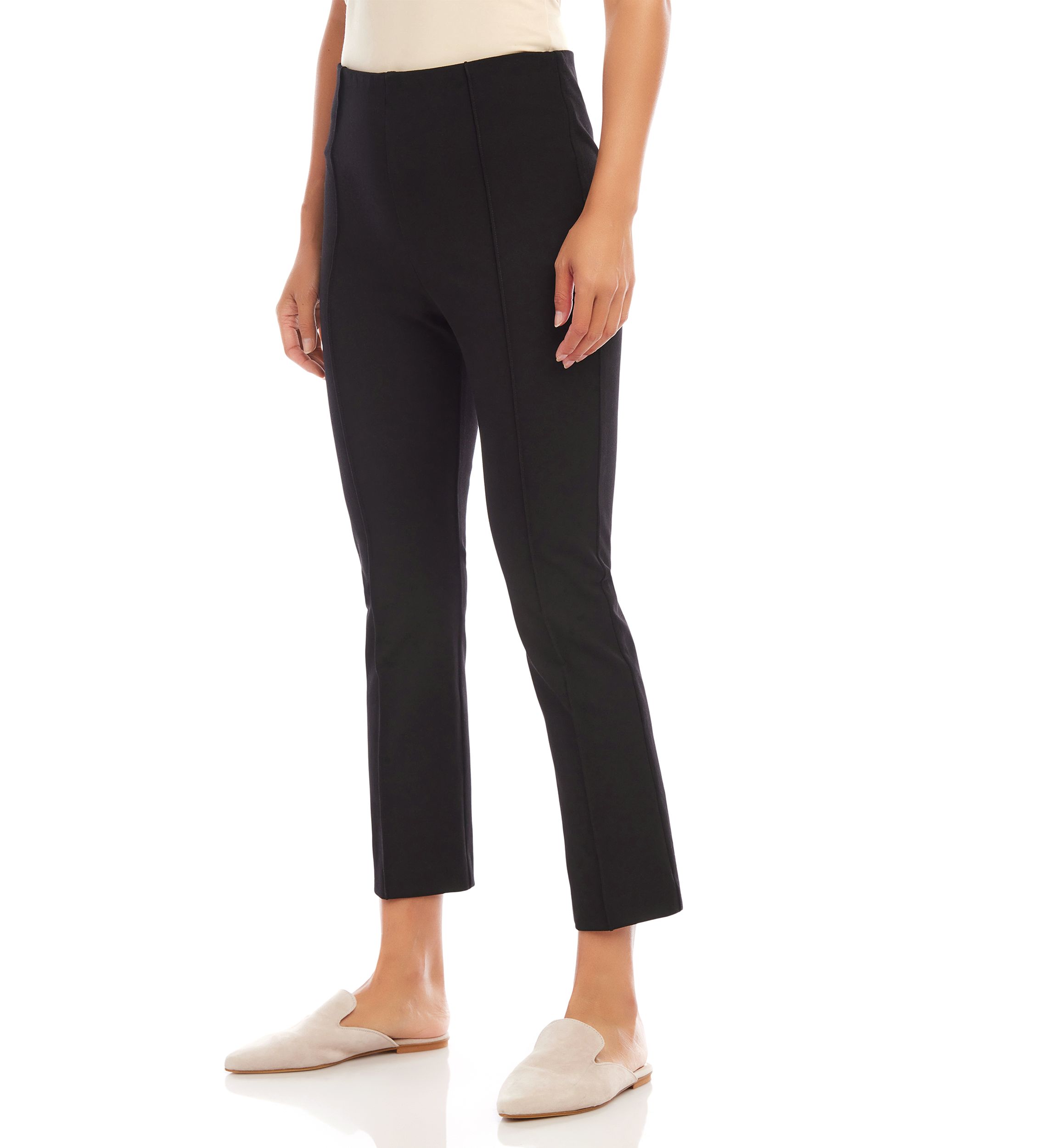 Womens Cropped Pintuck Pants