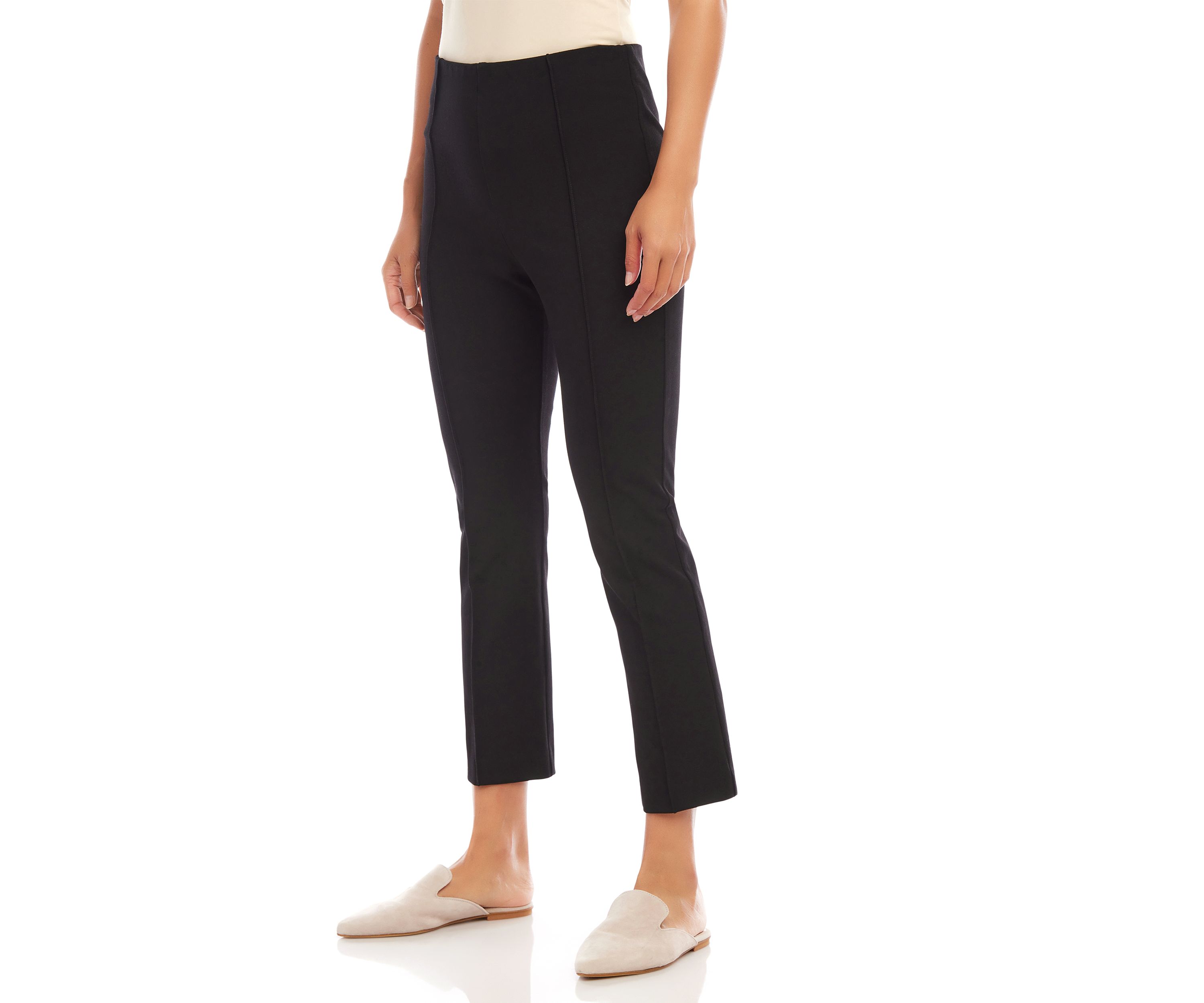 Womens Cropped Pintuck Pants