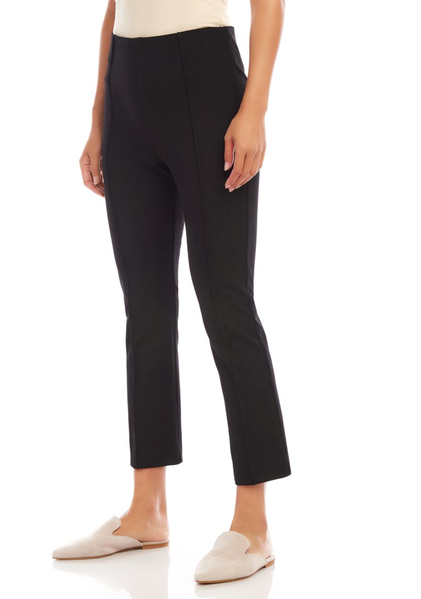 Womens Cropped Pintuck Pants