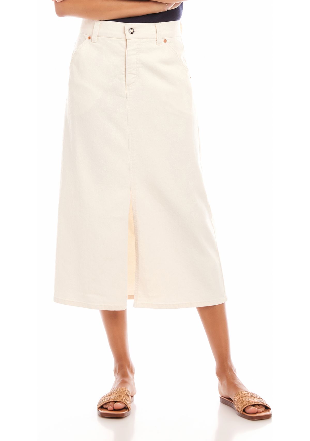 Womens Denim Midi Skirt