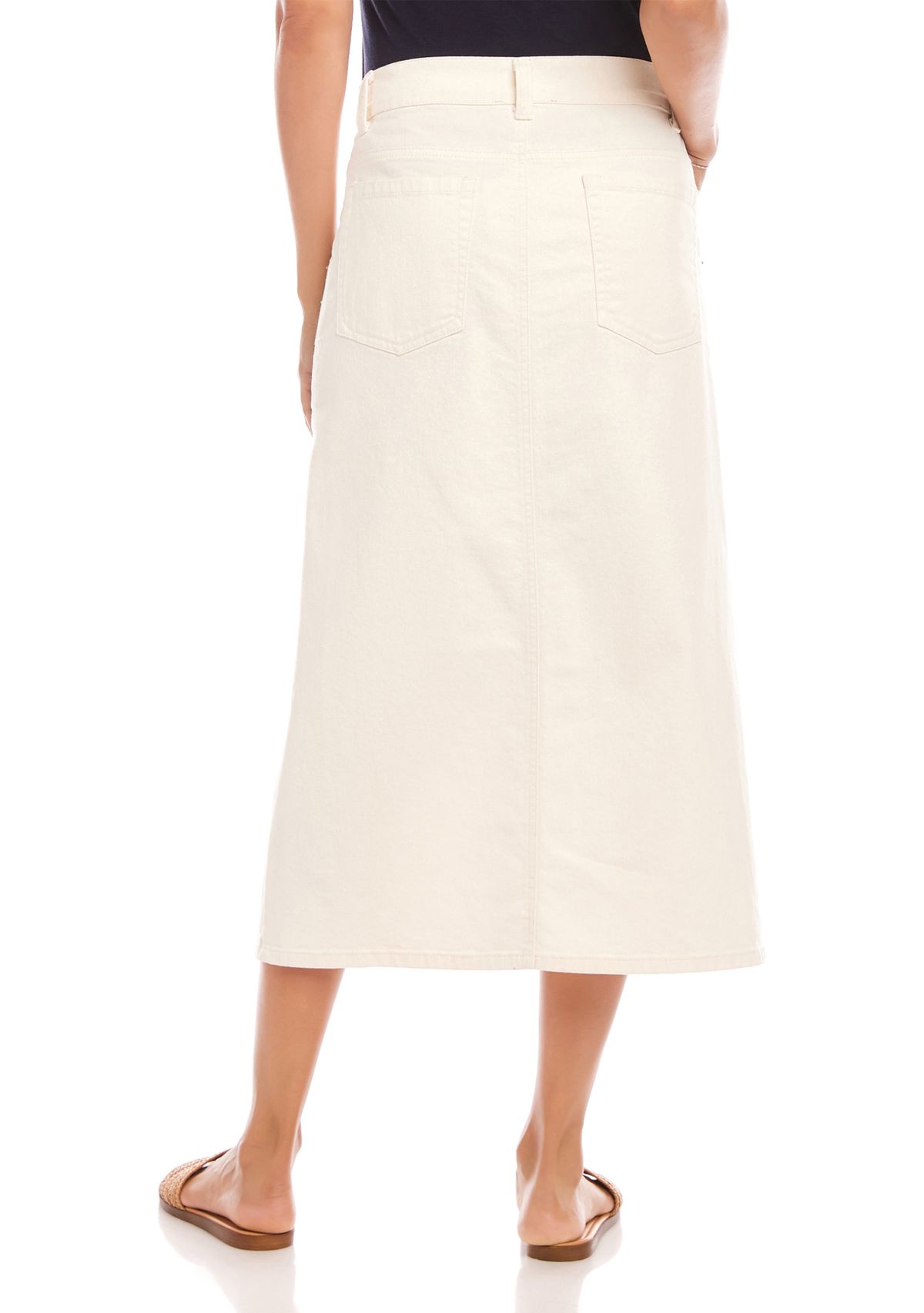 Womens Denim Midi Skirt