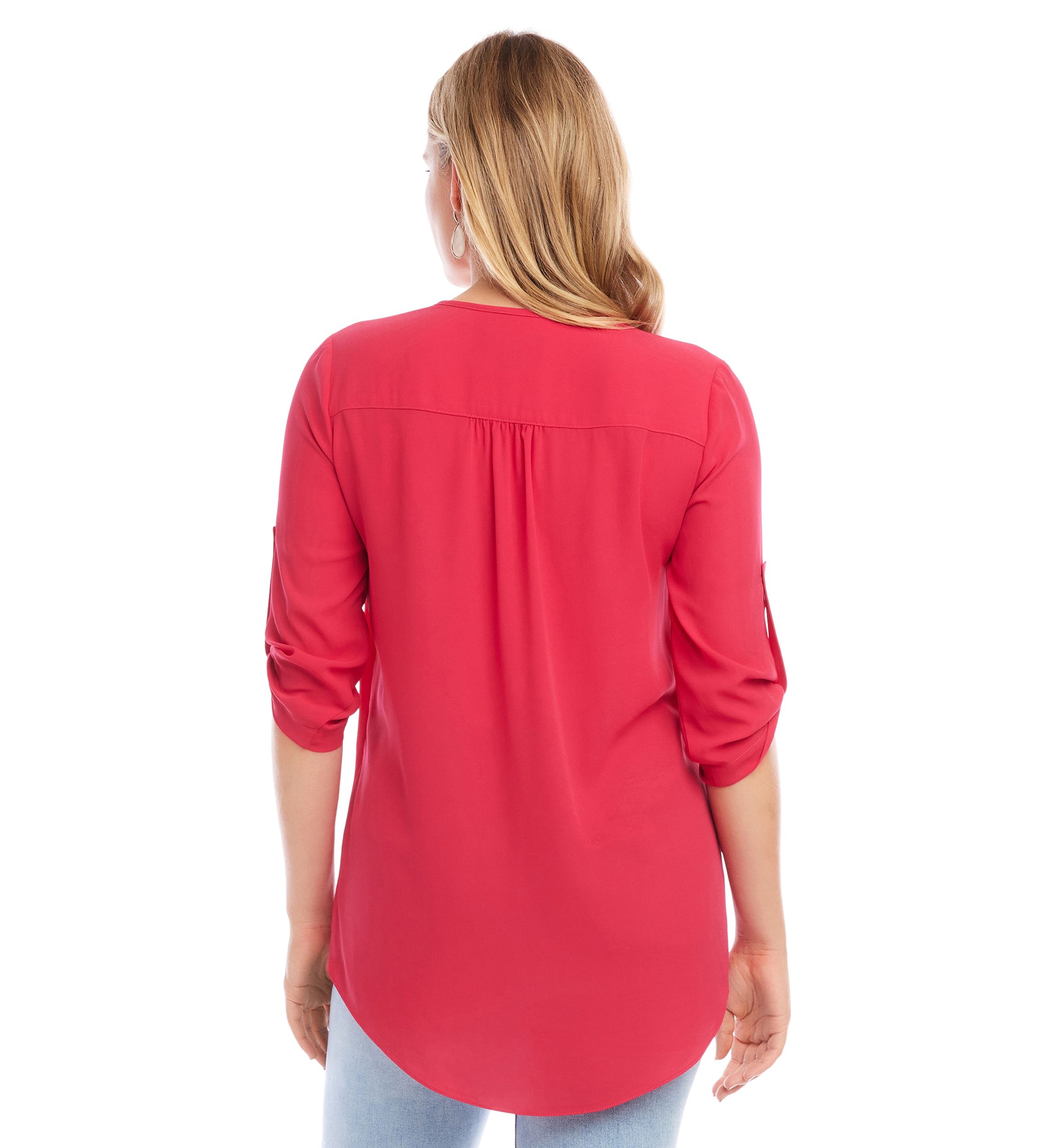 Womens Asymmetric Hem Wrap Top