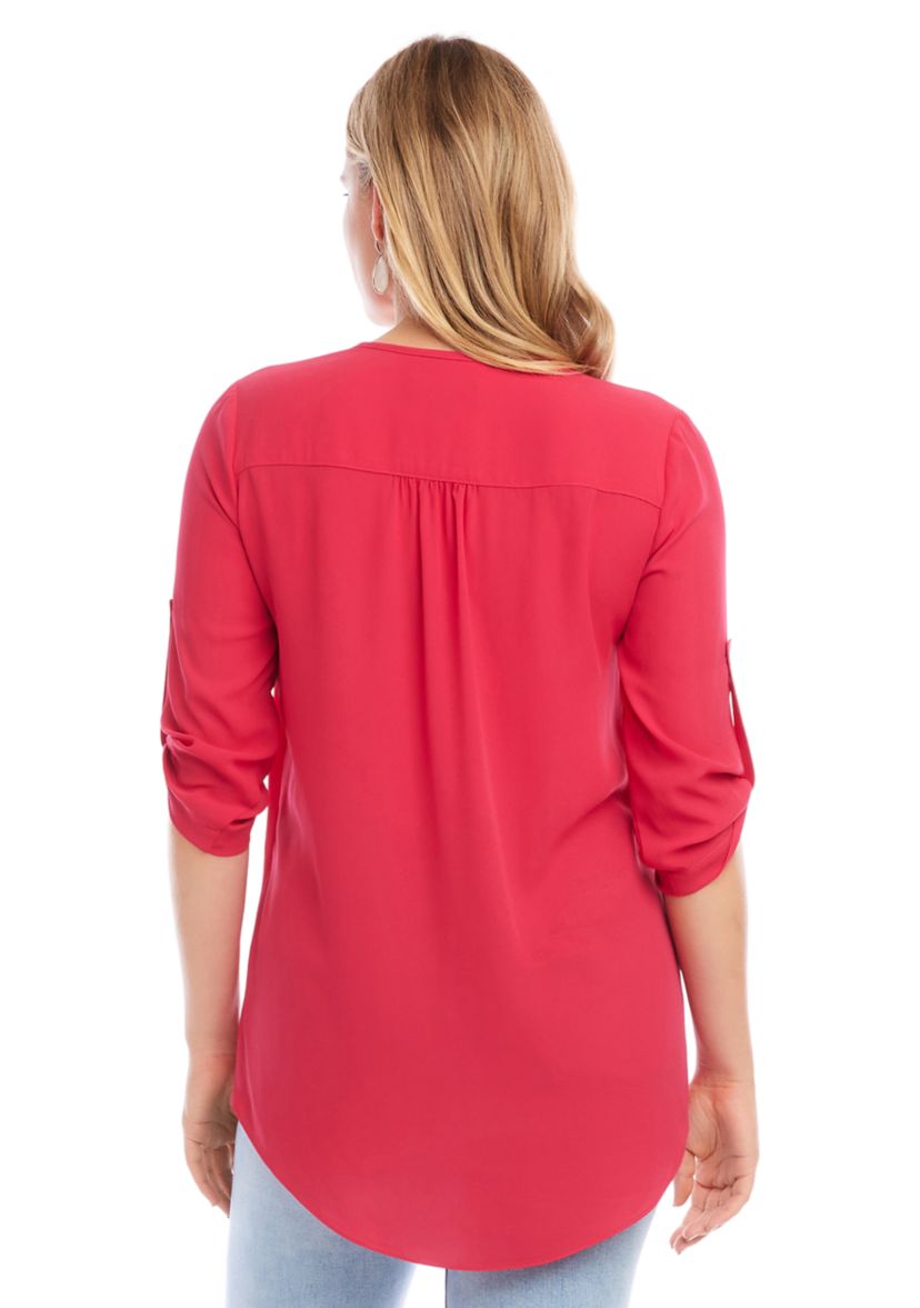 Womens Asymmetric Hem Wrap Top