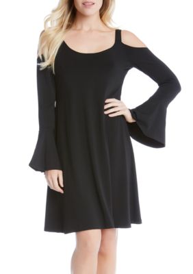 Karen Kane Cold Shoulder Flare Sleeve Dress | belk