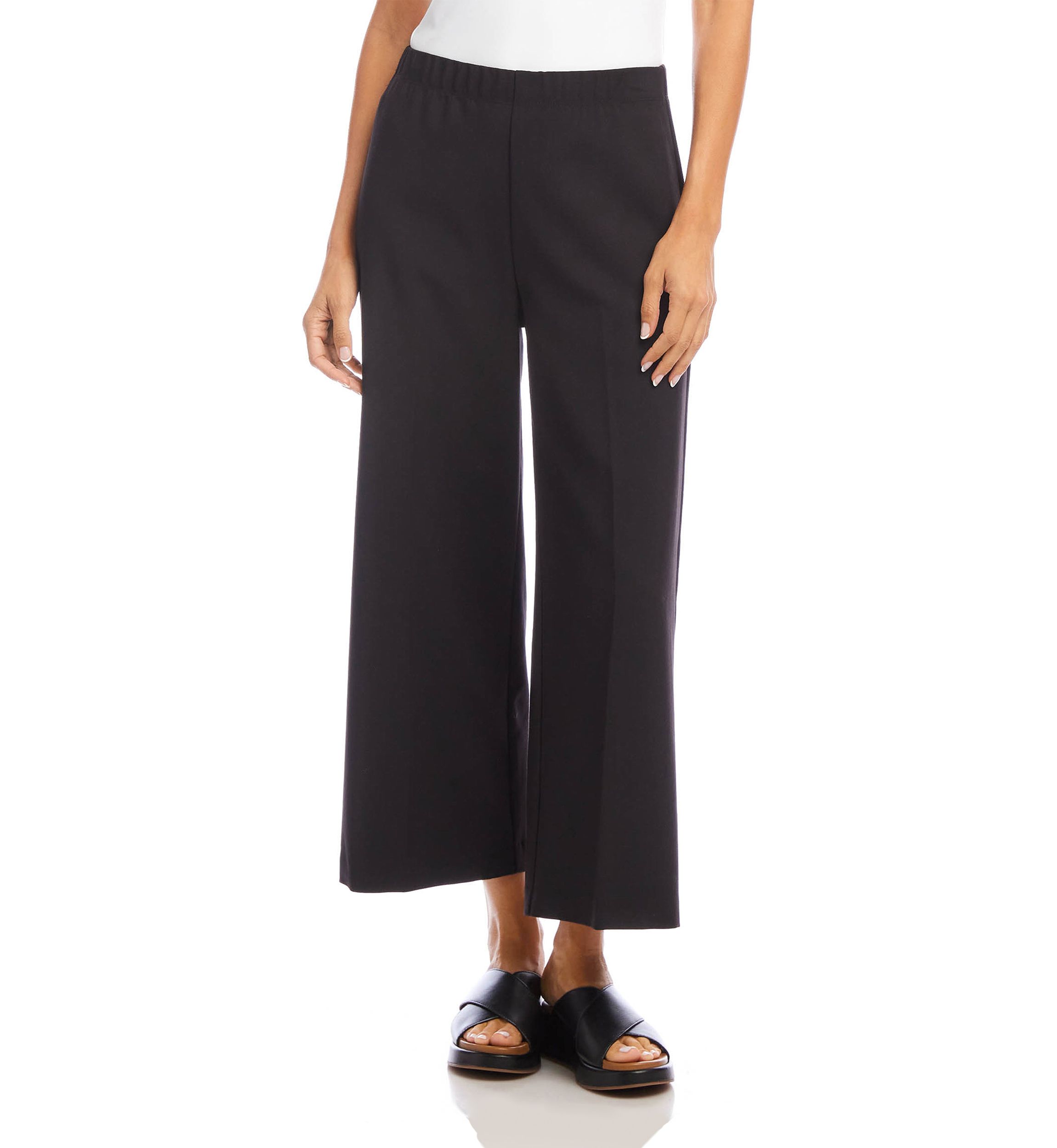 Petite Cropped Wide Leg Pants