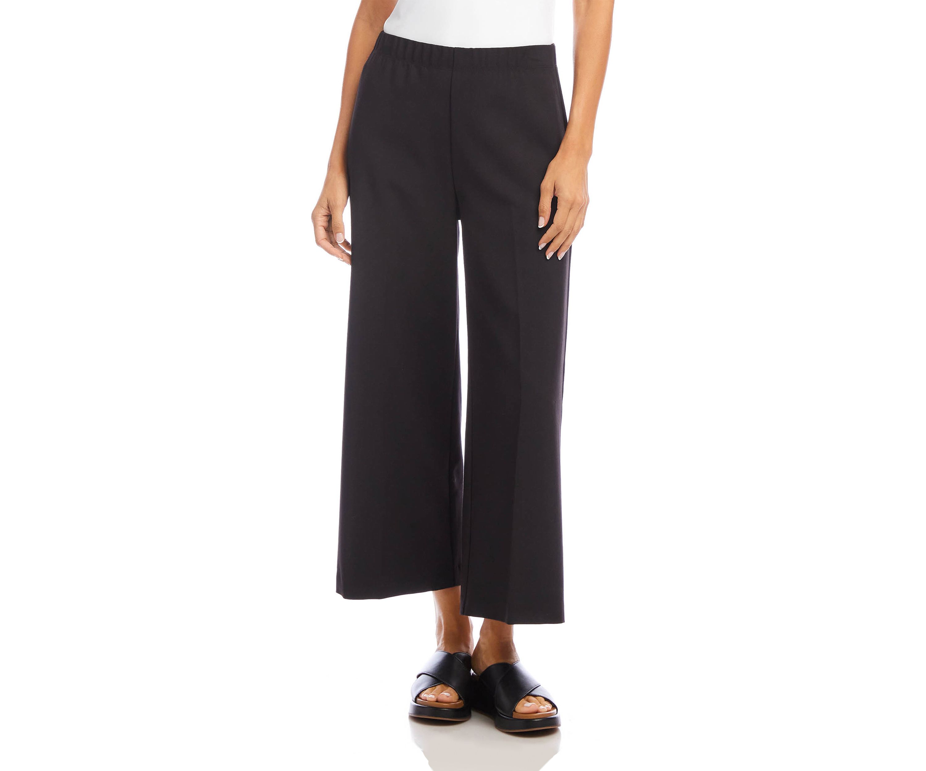 Petite Cropped Wide Leg Pants