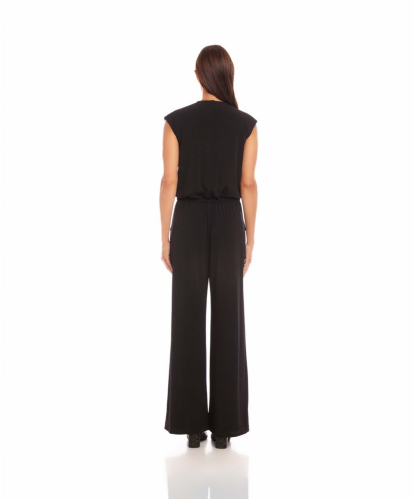Womens Sleeveless Travel Jersey Jumpsuit