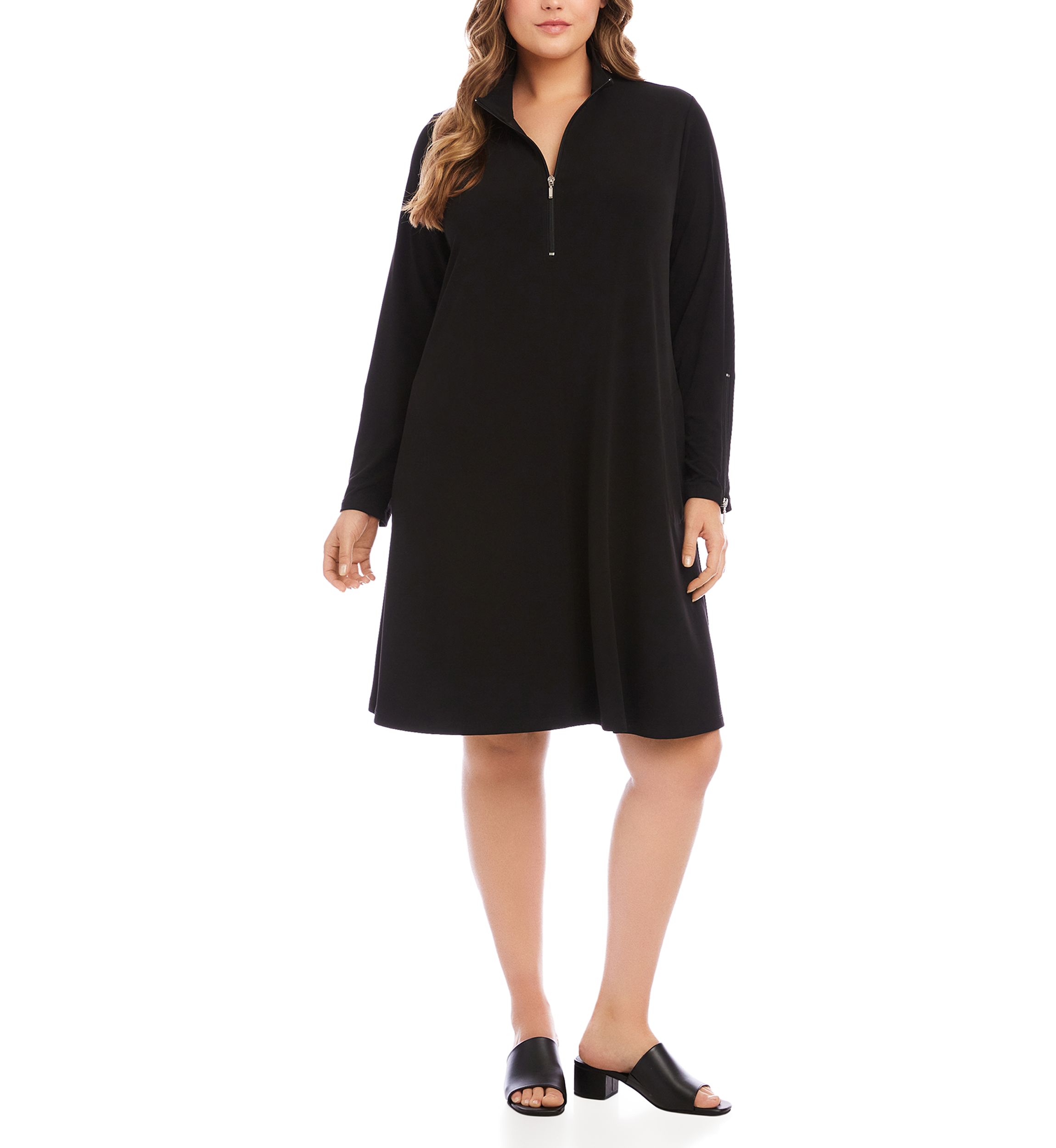 chinese dress ladies Karen Kane Women's Long Sleeve Tiered Dress, Black at Amazon Women's  Clothing store