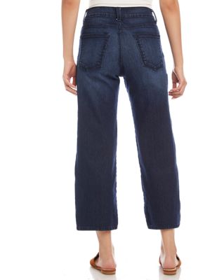 Women's Wide Leg Cropped Denim Jeans